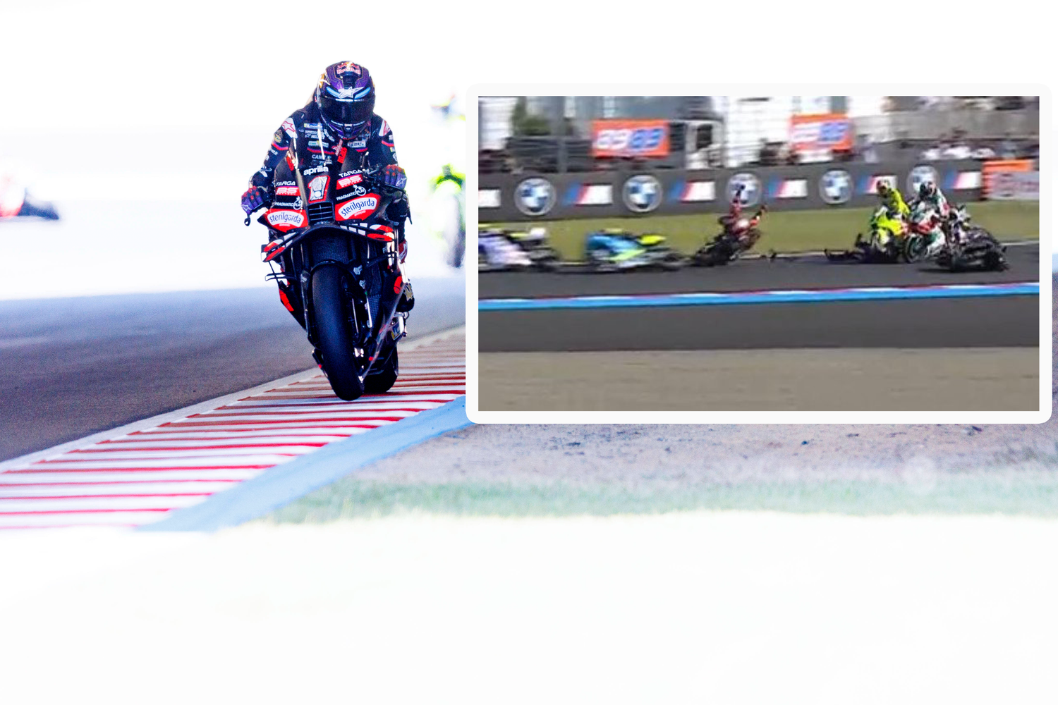 Jorge Martin fliegt ab.