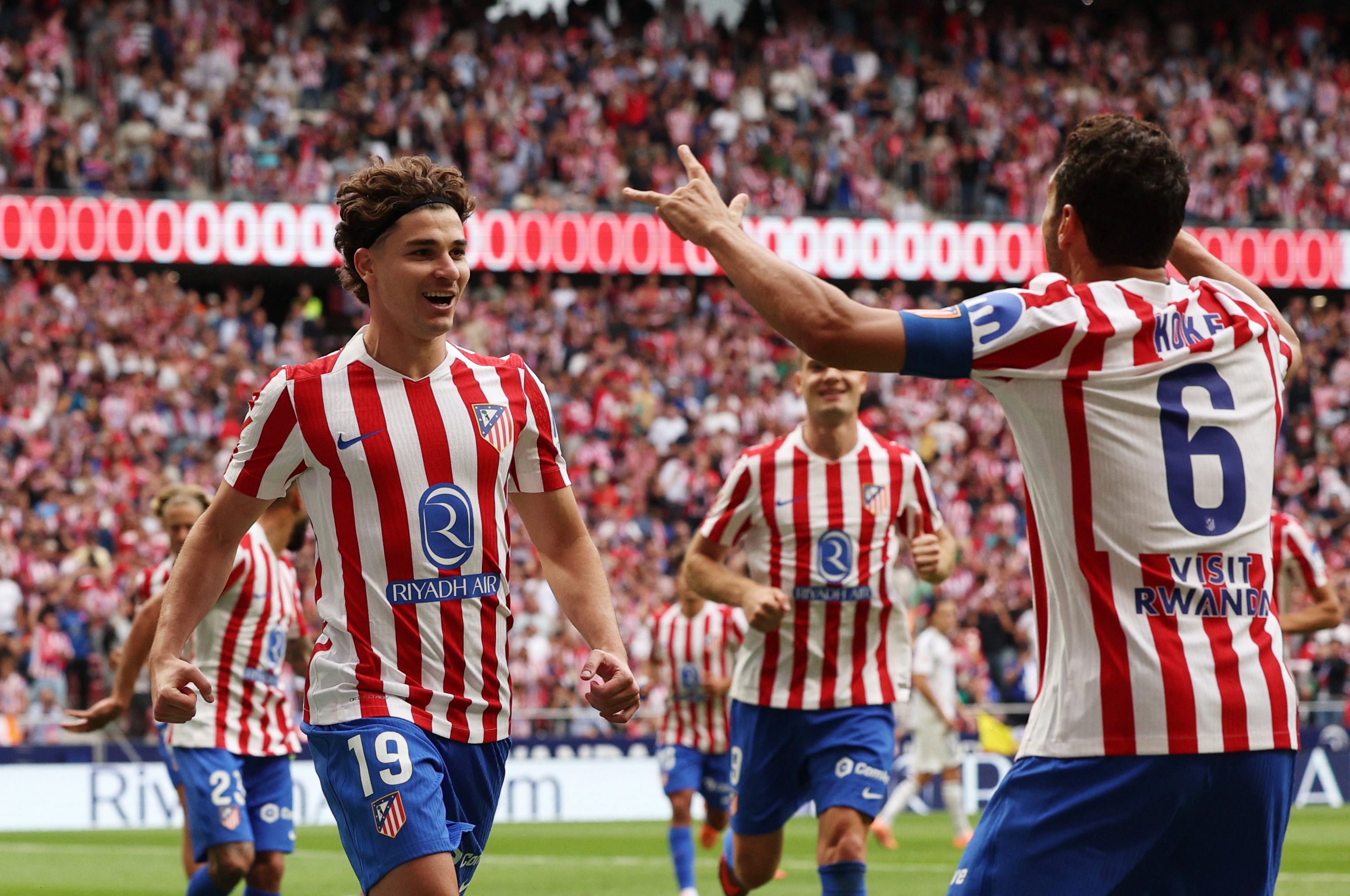Atletico Madrid bejubelt den klaren Derbyerfolg gegen Real Madrid. 