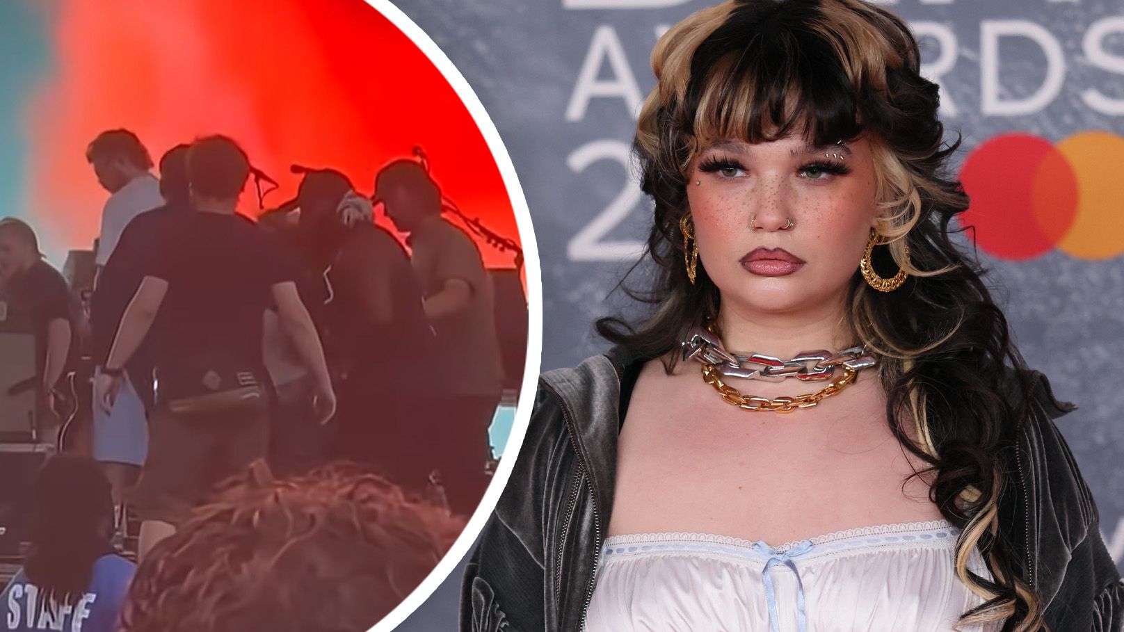 Lola Young ist auf der Bühne zusammengebrochen und musste weggetragen werden.