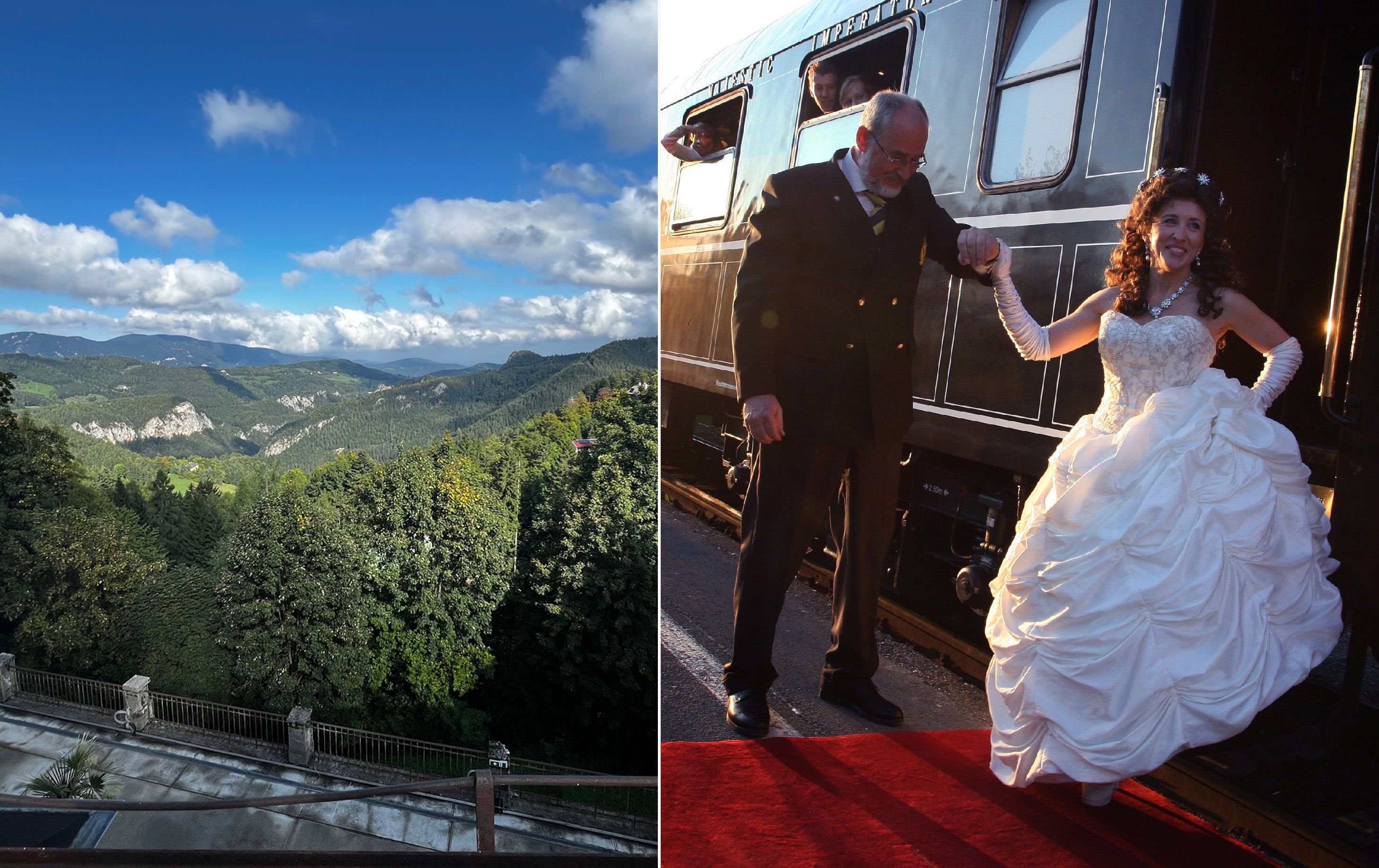 Kaiserblick vom Semmering und Gründer Gottfried Rieck, der mit dem 'Majestic Imperator' den Glamour zurückbrachte.