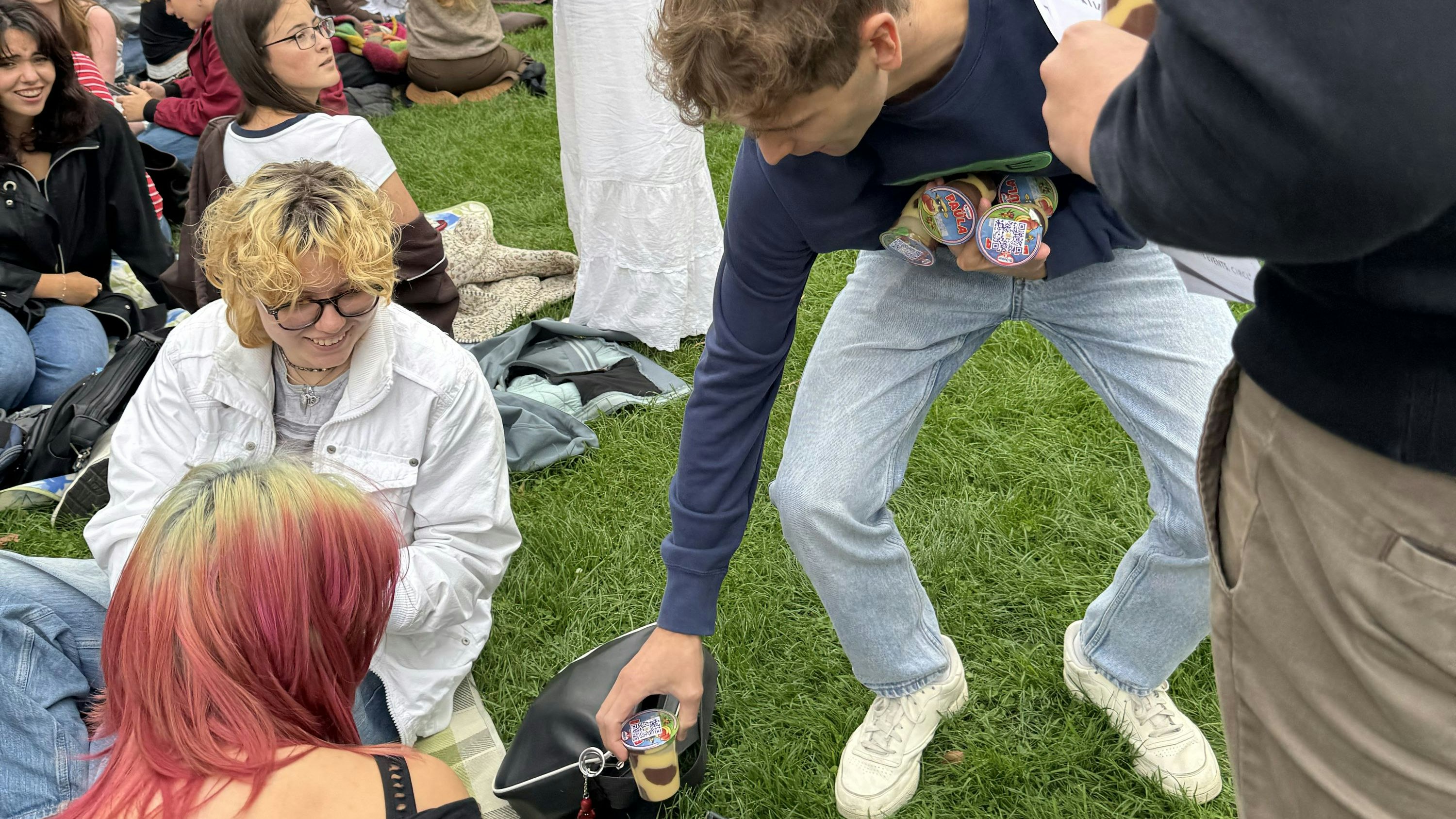 Im Wiener Burggarten wurde Pudding verteilt.