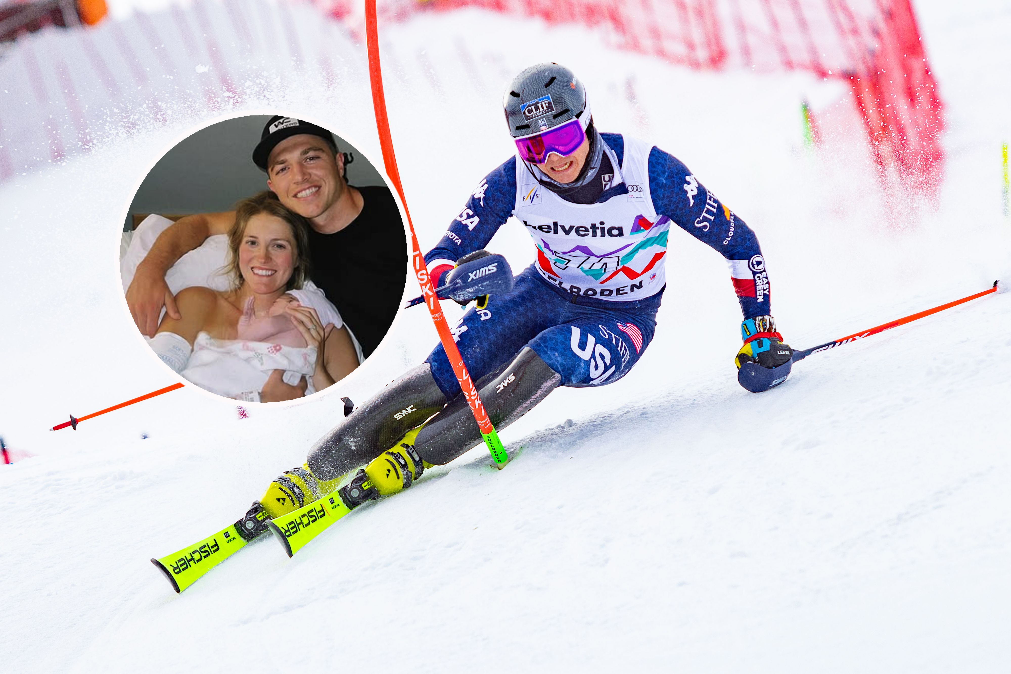 Luke Winters mit Frau und Nachwuchs