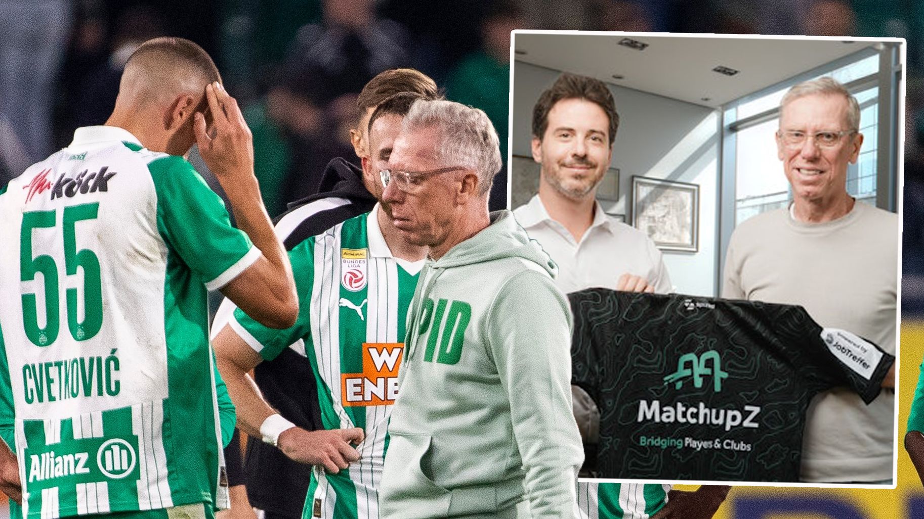 Peter Stöger mit MatchupZ-Gründer Martin Kügler.