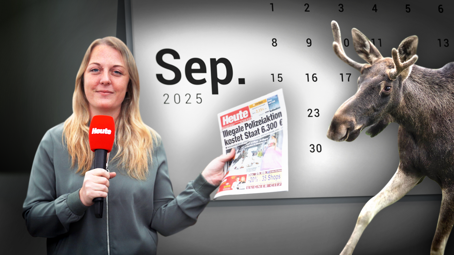 Elch Emil dominierte die Schlagzeilen im September.