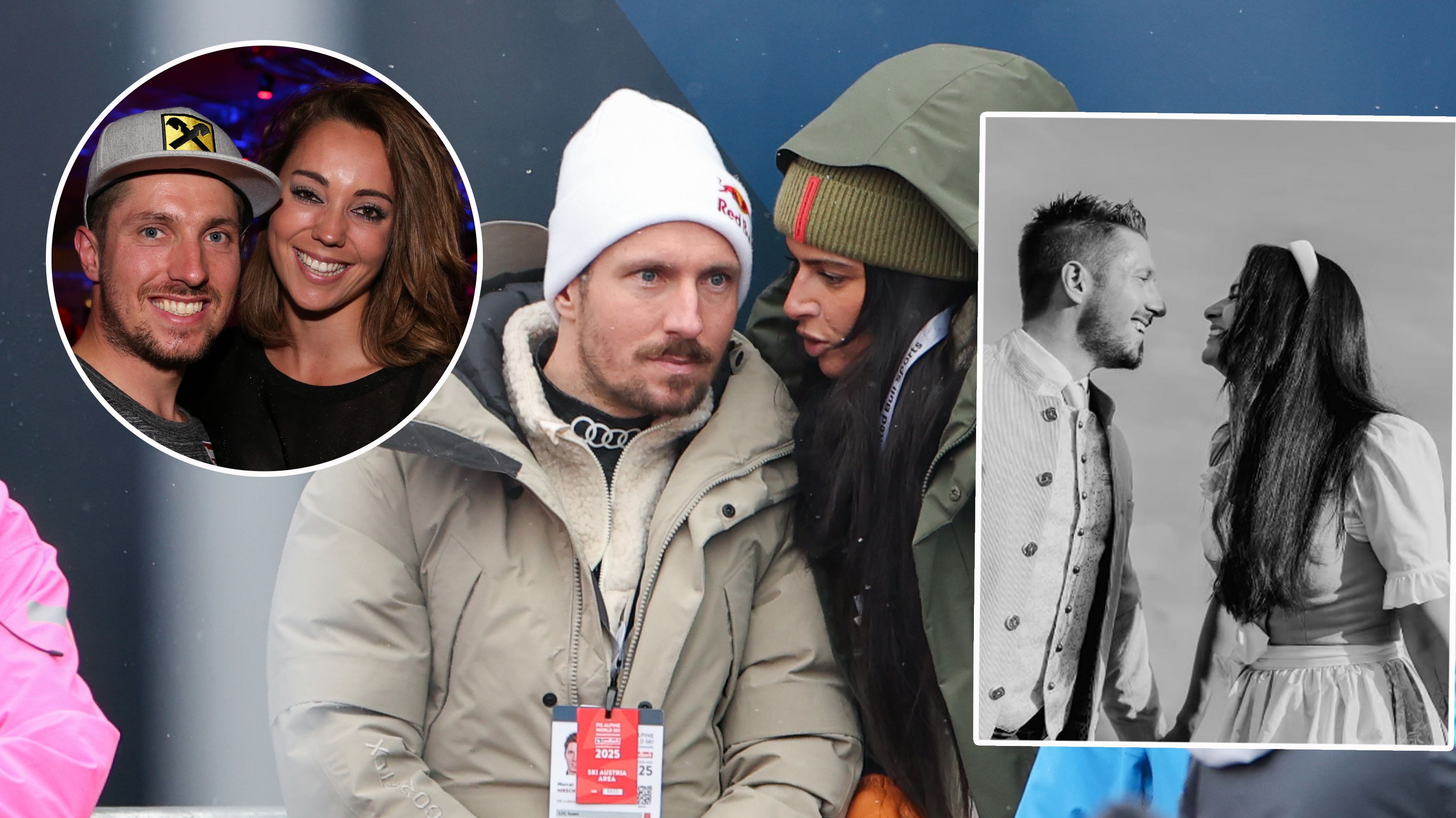 Marcel Hirscher und seine Lucy haben geheiratet. Mit Laura Moisl (l.) war er 13 Jahre zusammen.