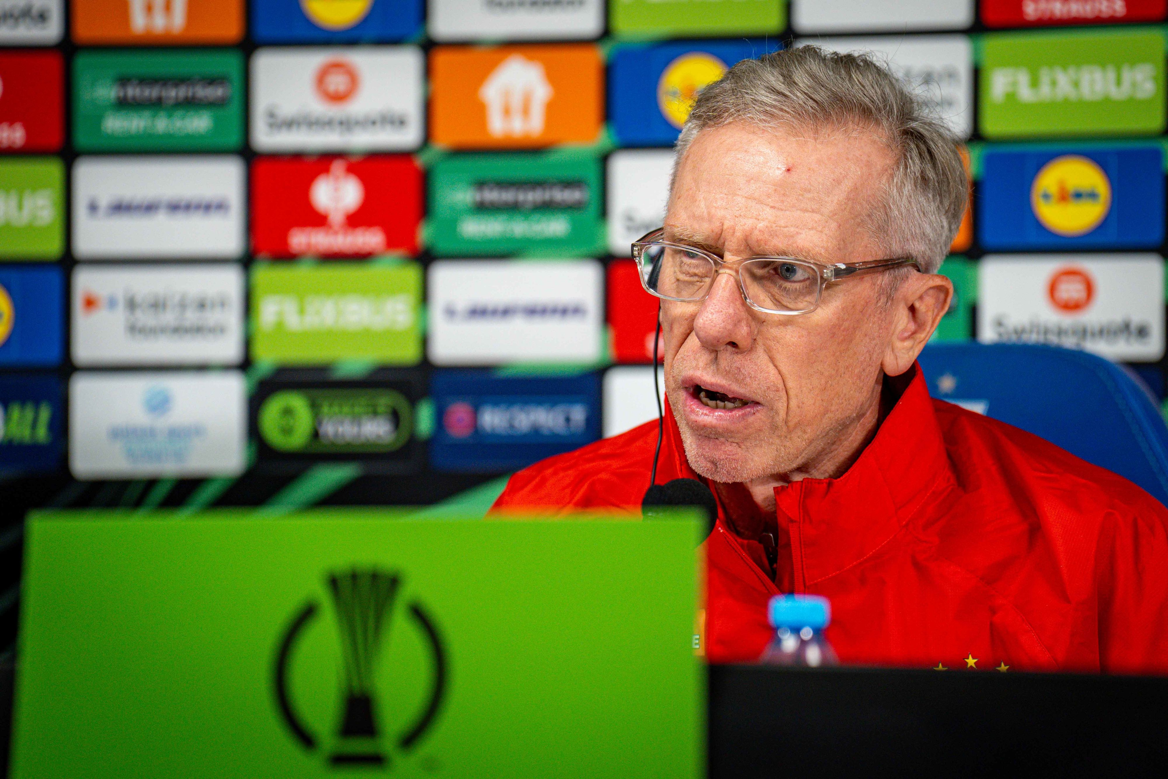 Rapid-Trainer Peter Stöger vor dem Auftakt in die Conference League. 