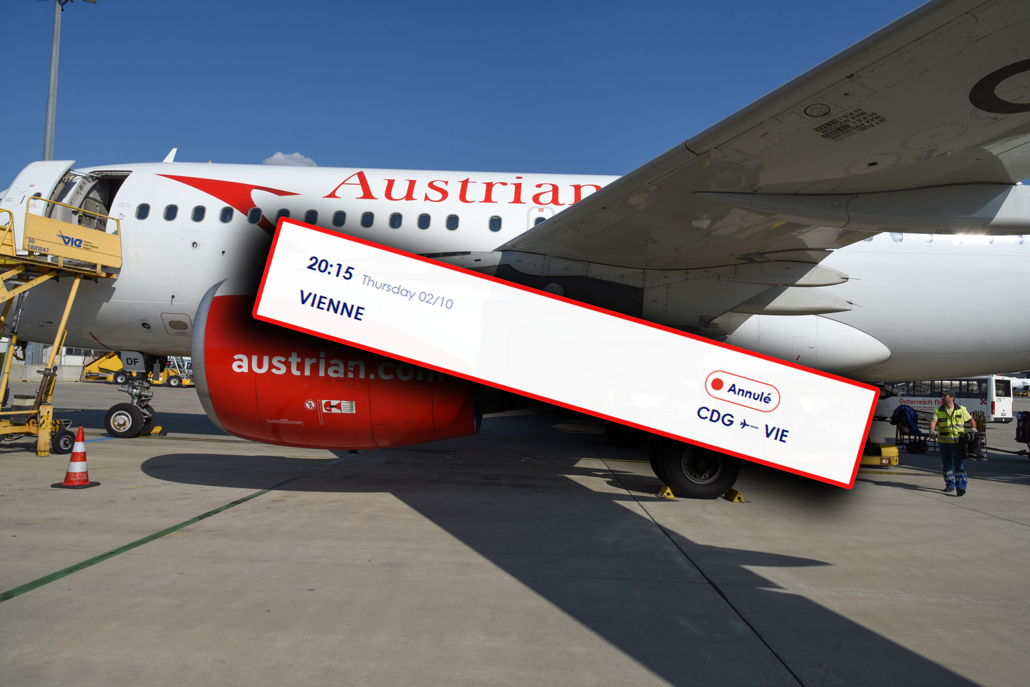 Schockmoment – der Flug nach Wien wurde plötzlich gestrichen.