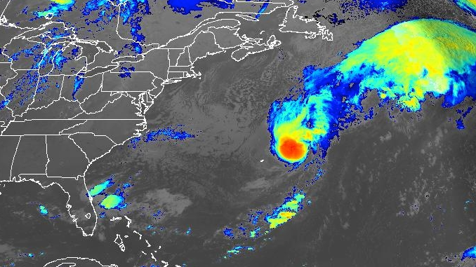 Furchterregender Anblick: "Imelda" nahe den Bermudas.