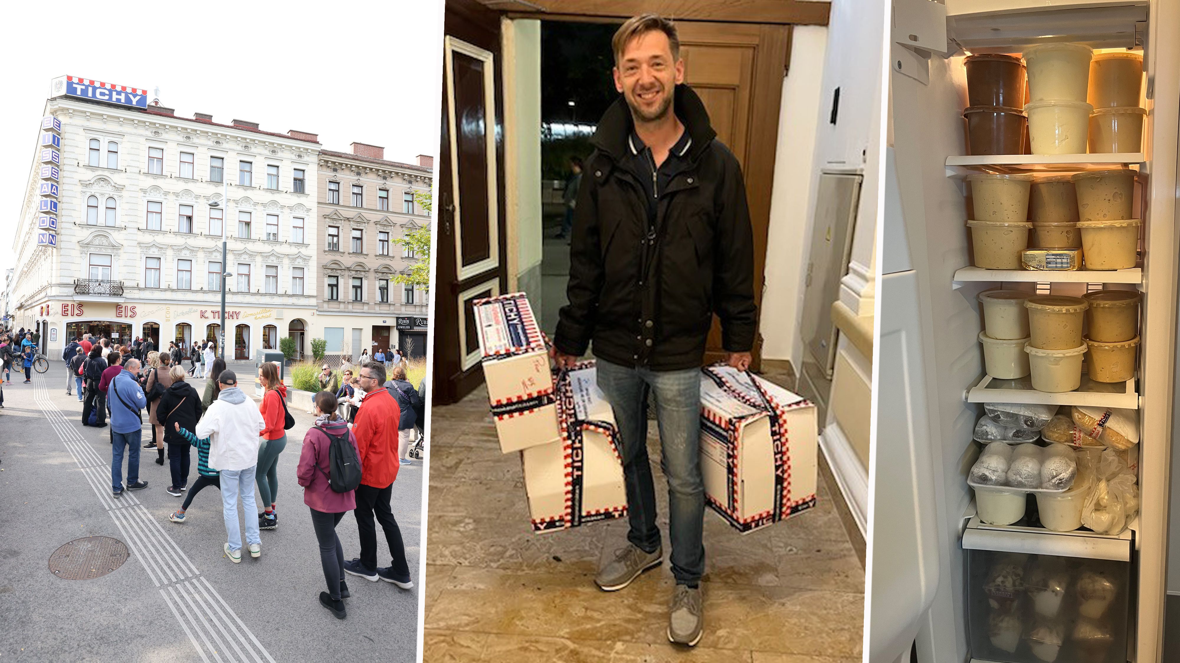 Edelfan René ist bereit für den Winter, hamsterte bei Tichy für stolze 800 Euro.