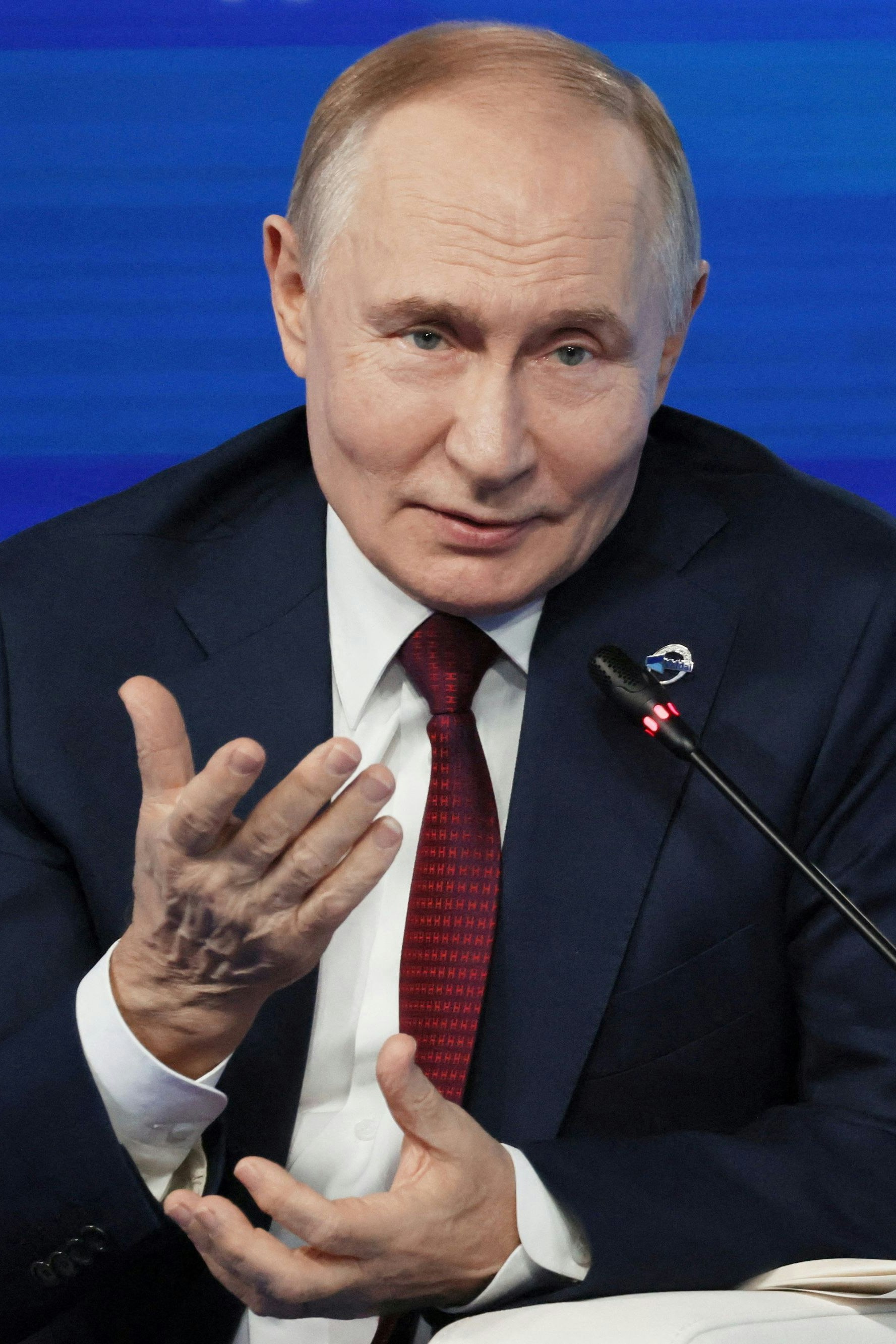 Der russische Präsident Wladimir Putin auf der jährlichen internationalen Konferenz des Valdai-Klubs in Sotschi