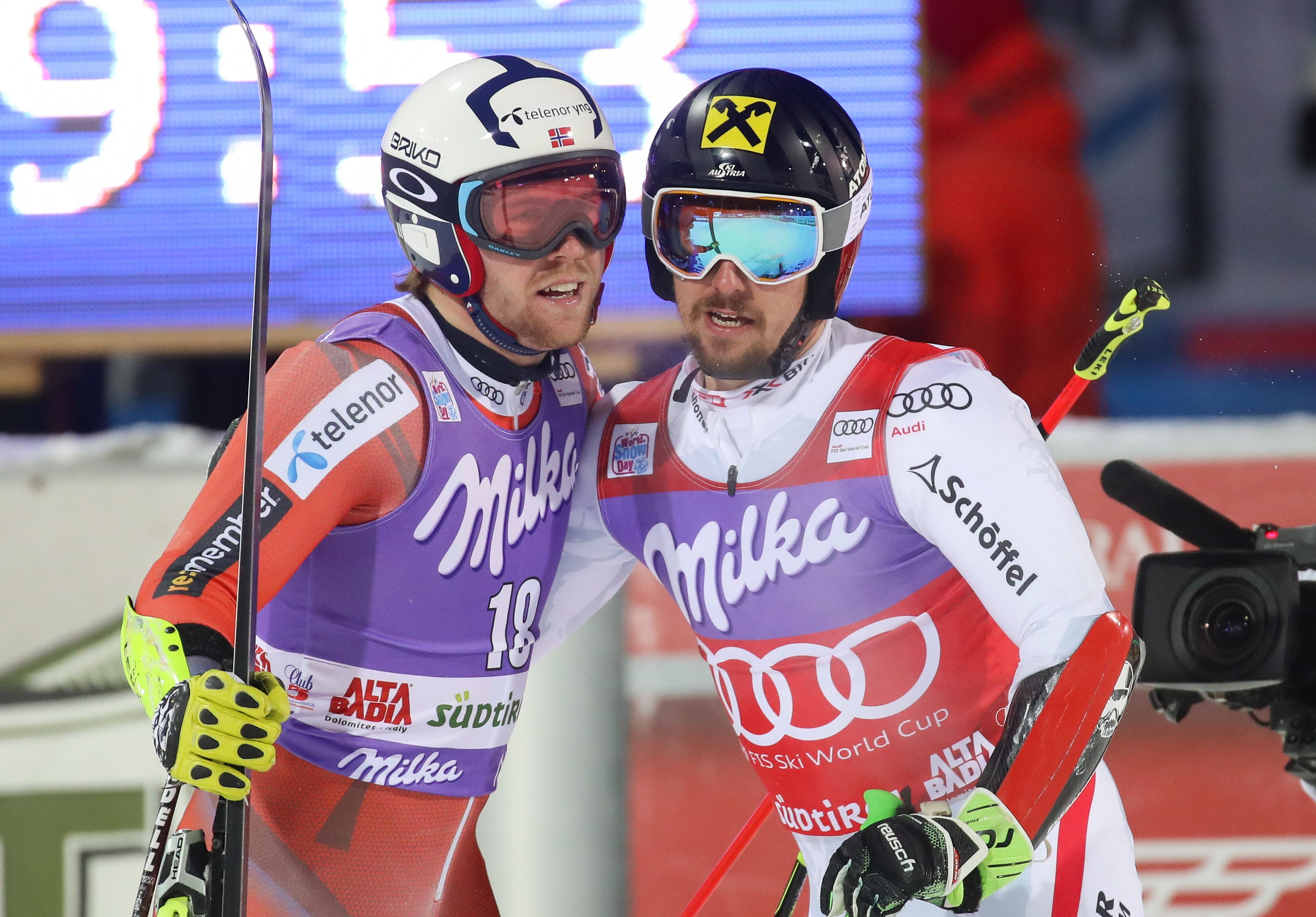 Aleksander Aamodt Kilde&nbsp; und Marcel Hirscher.