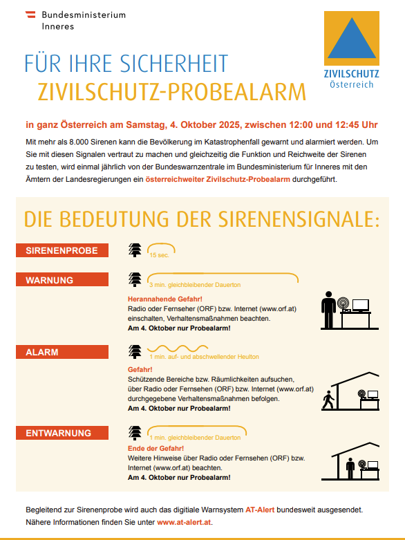 Zivilschutz-Probealarm.