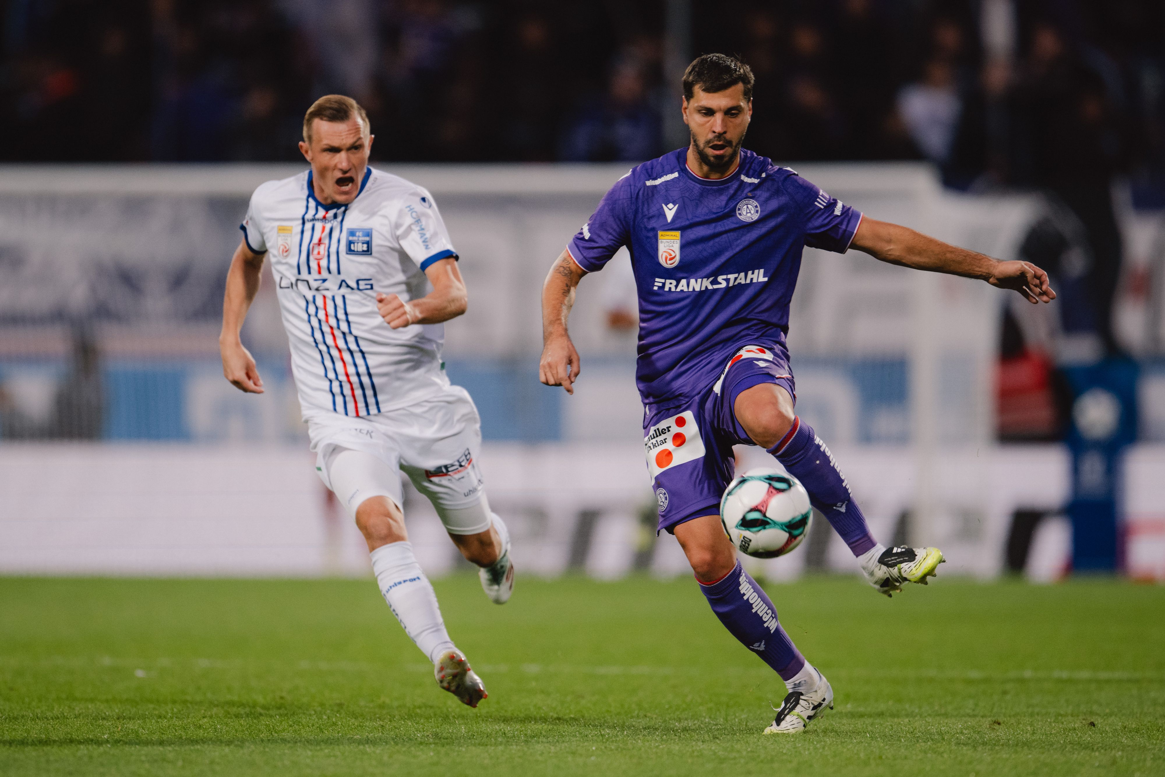 Die Siegesserie der Wiener Austria reißt gegen Blau-Weiß Linz. 