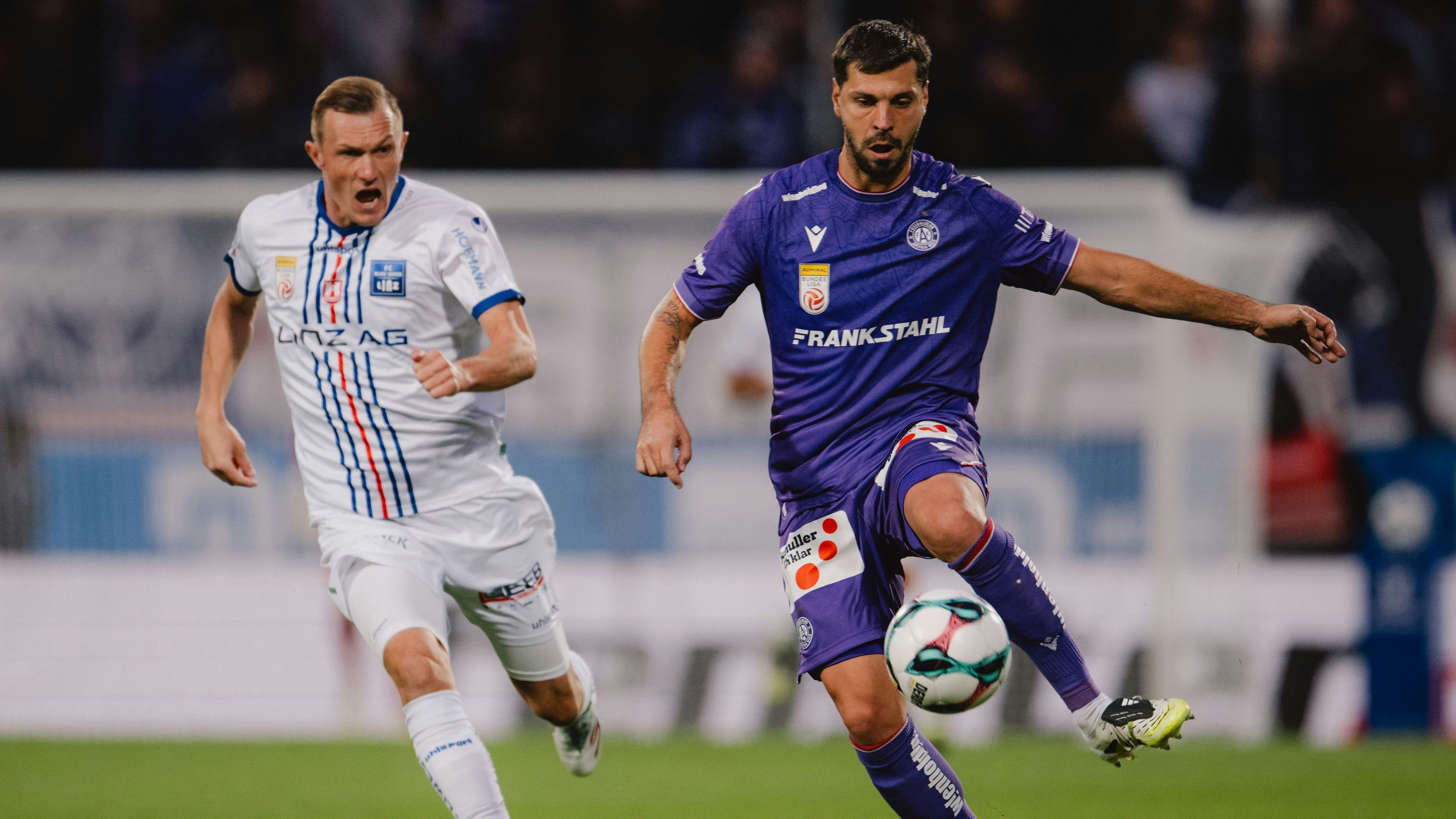 Die Siegesserie der Wiener Austria reißt gegen Blau-Weiß Linz. 