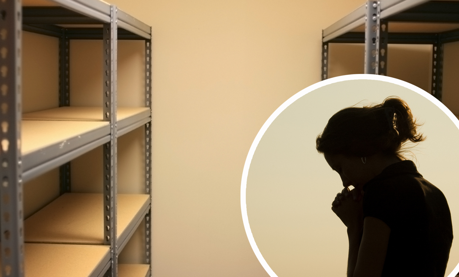 Das Lager von Frau K. wurde komplett leergeräumt.