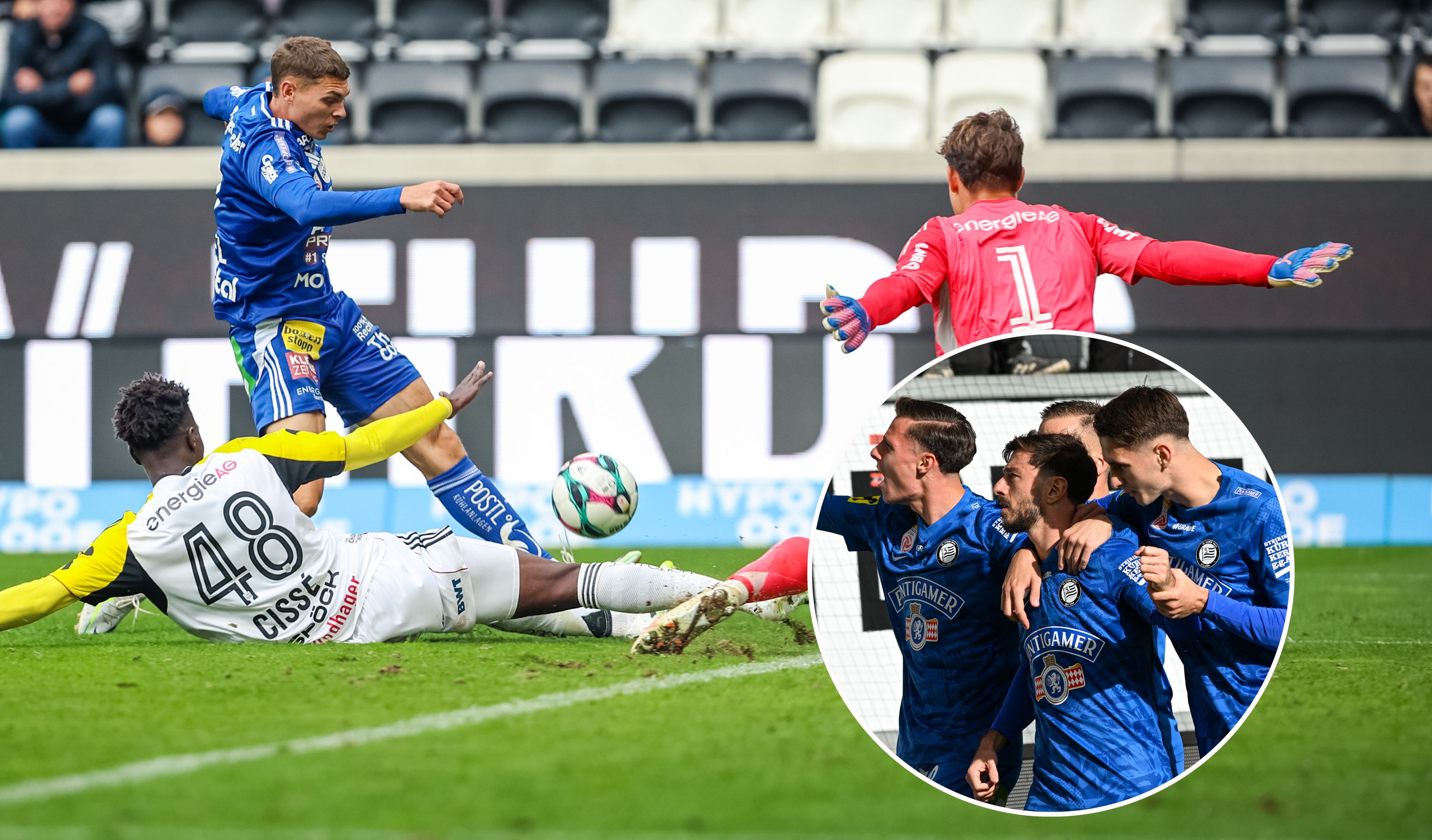 Der LASK kommt nach 0:3 zurück, Sturm jubelt in Altach.