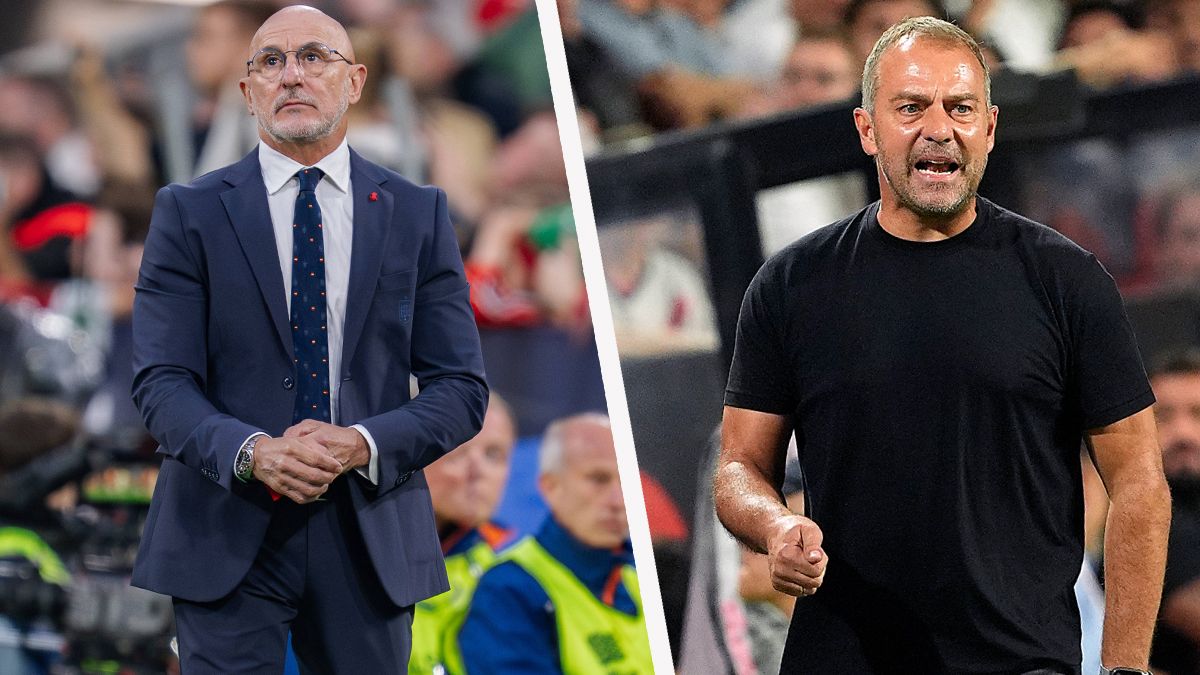 Luis de la Fuente und Hansi Flick. 