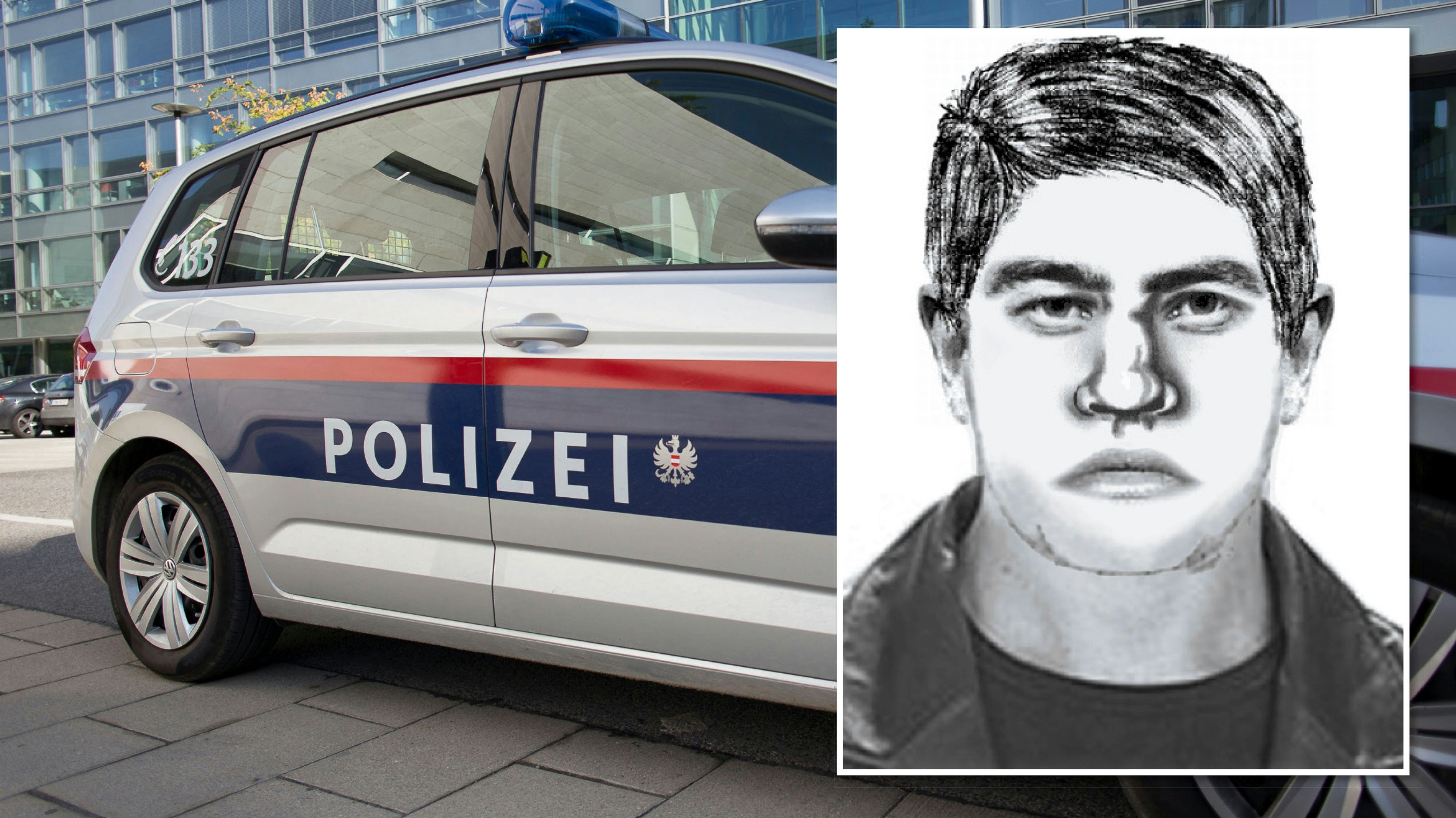 Phantombild von dem Verdächtigen: Polizei jagt diesen Mann