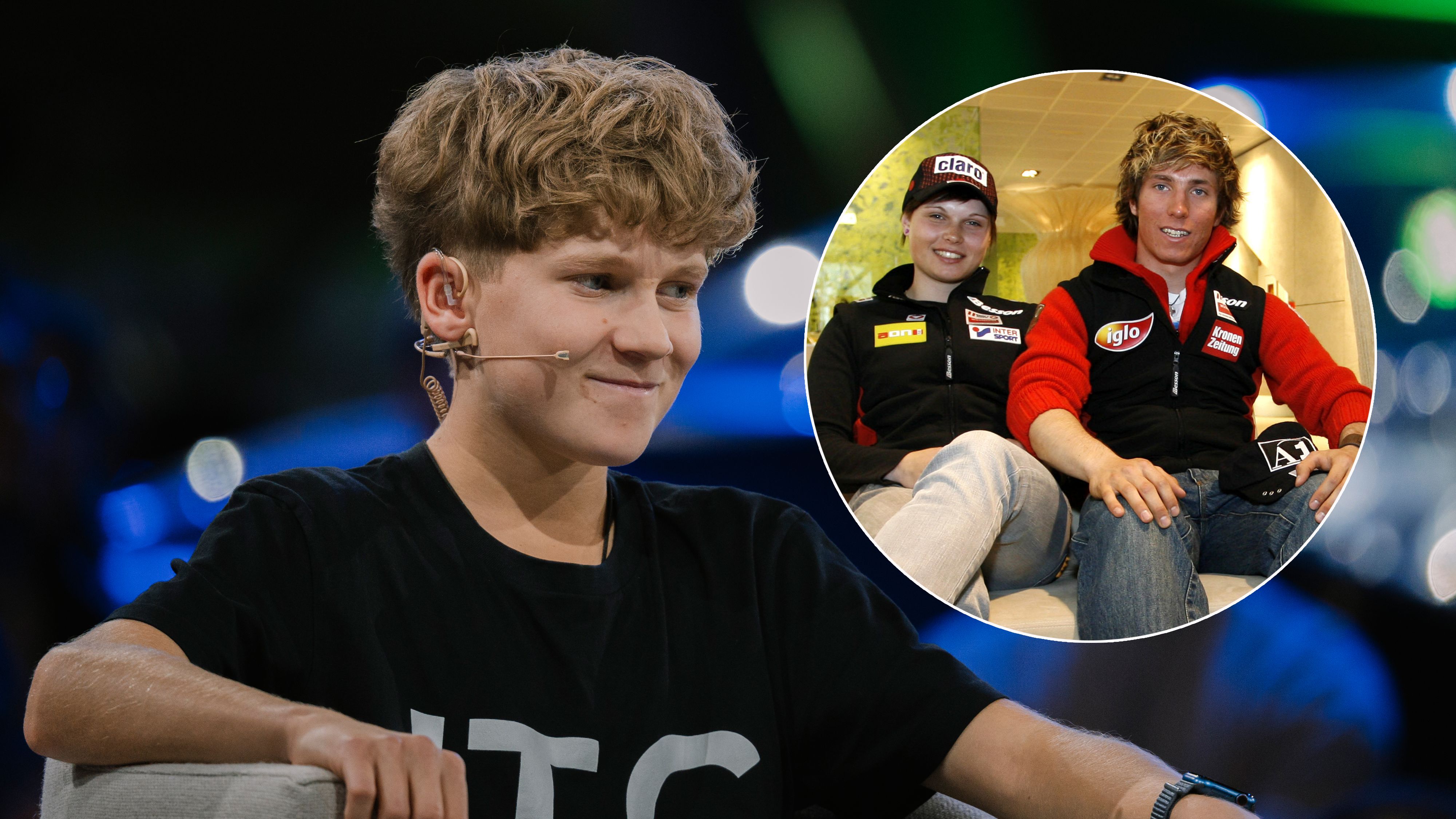 Luca Stocker tritt in die Fußstapfen von Anna Veith und Marcel Hirscher (rechts 2008 als Teenager bei einem Medientermin).