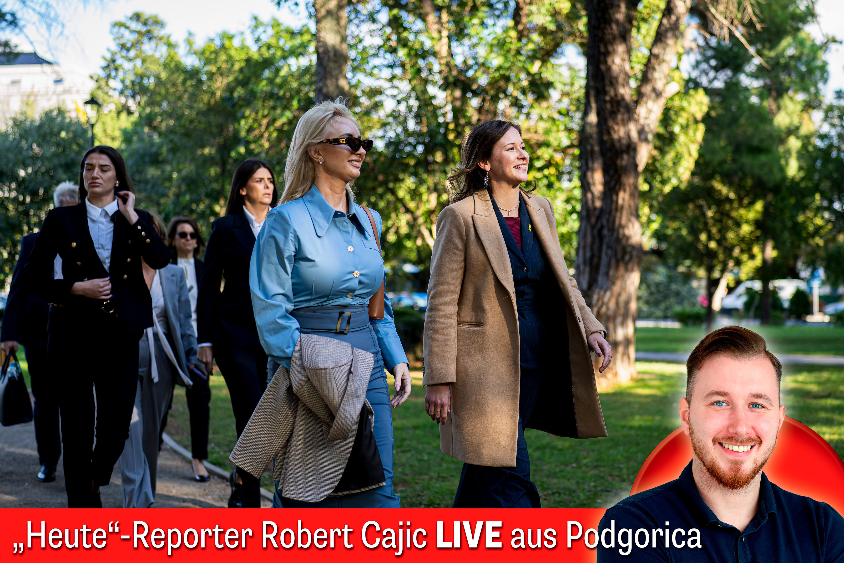 Ministerin Claudia Plakolm auf ihrer Balkan-Reise in Podgorica.