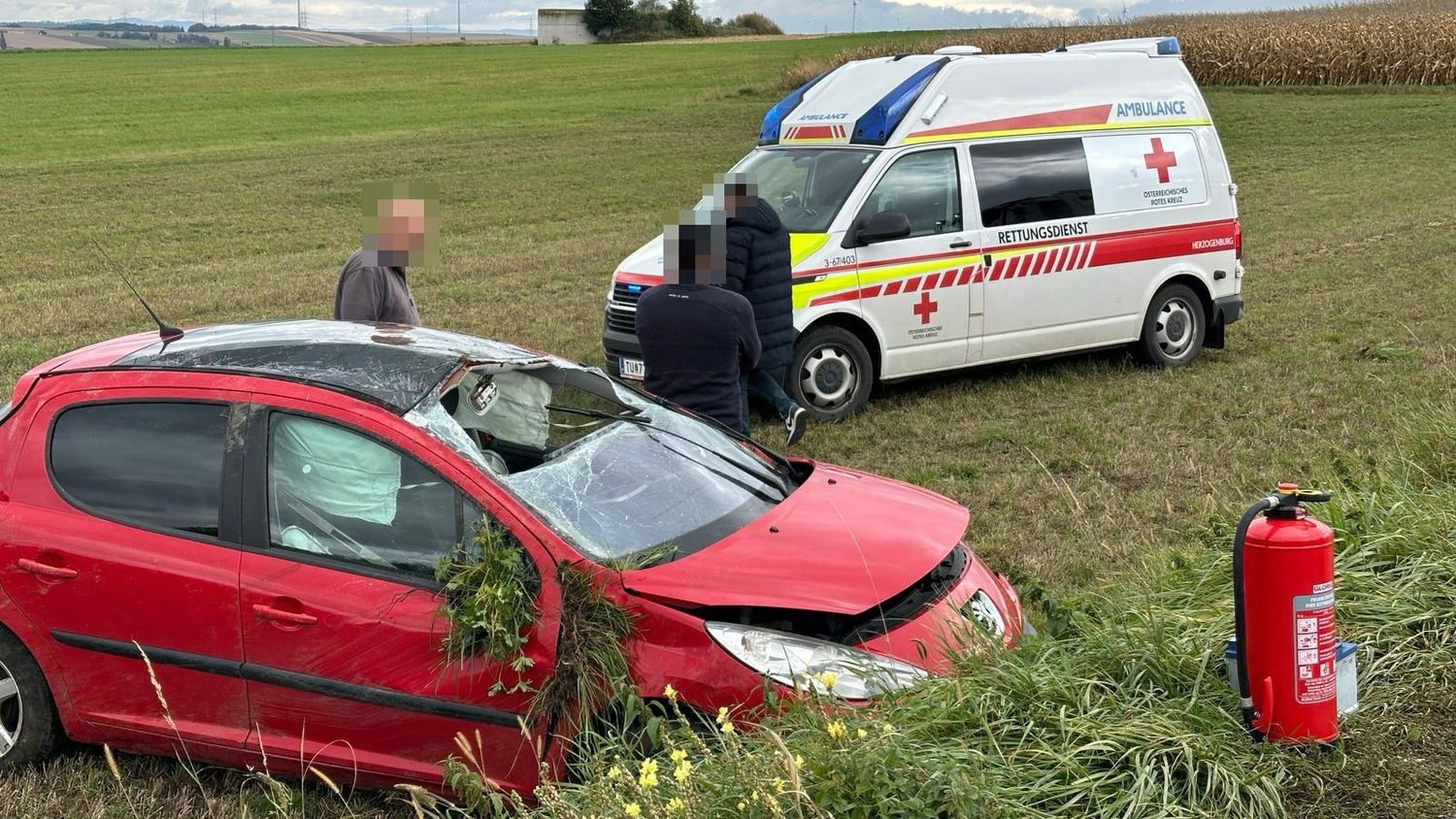 Beim Unfall in St. Pölten wurde eine Person verletzt.
