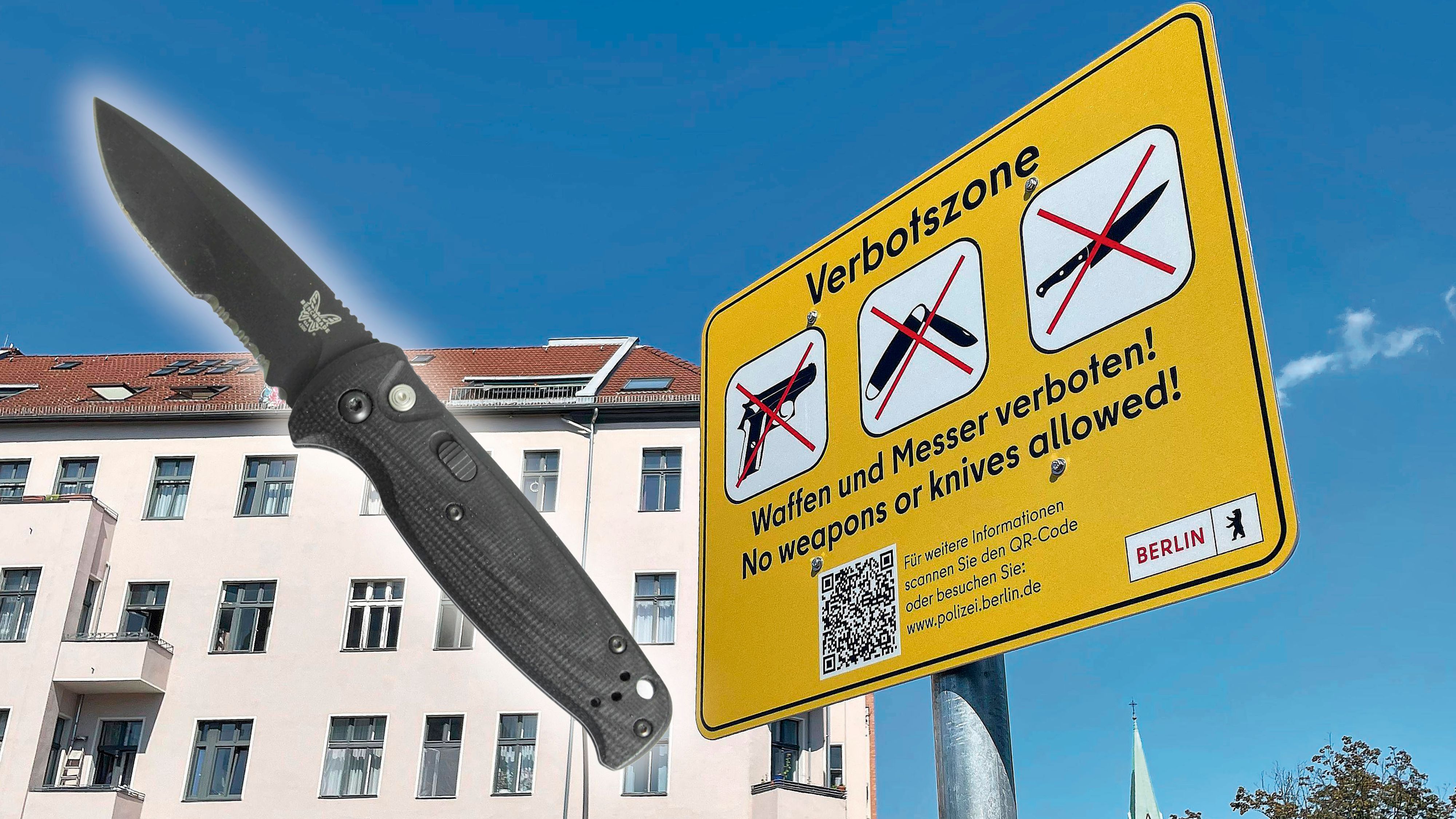 In Berlin gilt seit dem Vorjahr ein absolutes Springmesser-Verbot. Die Aufforderung zur freiwilligen Messerabgabe stieß aber auf keine Resonanz.