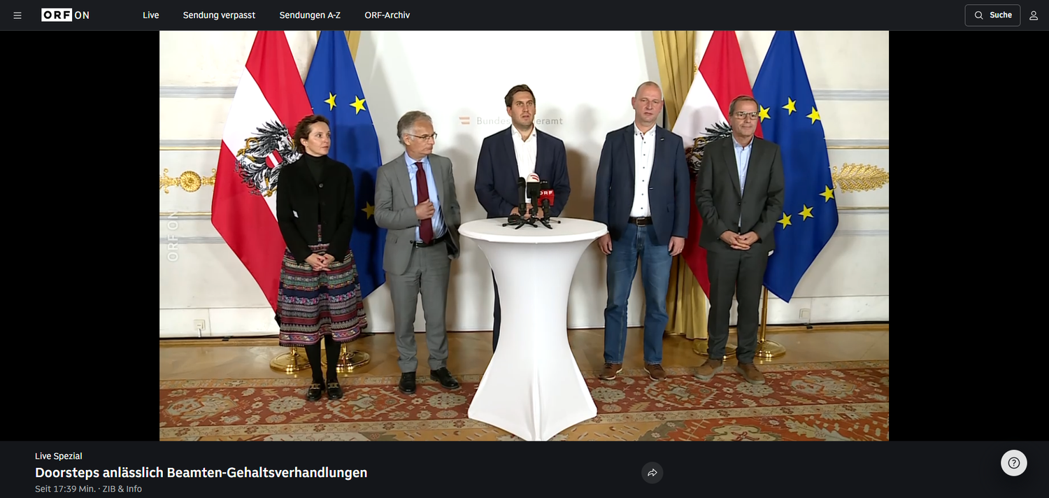 Regierung und Beamtengewerkschaft haben sich für die kommenden drei Jahre auf eine durchschnittliche Erhöhung von 1,5 Prozent geeinigt. 