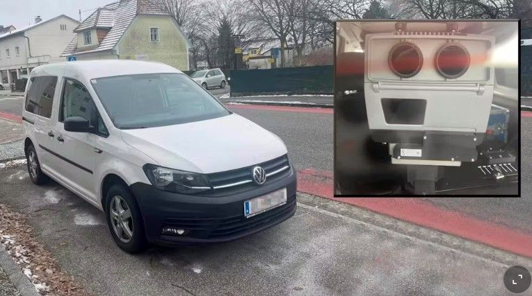 So sieht das Radarauto in Traun aus. Aus Angst davor fahren jetzt viele Lenker sehr langsam.