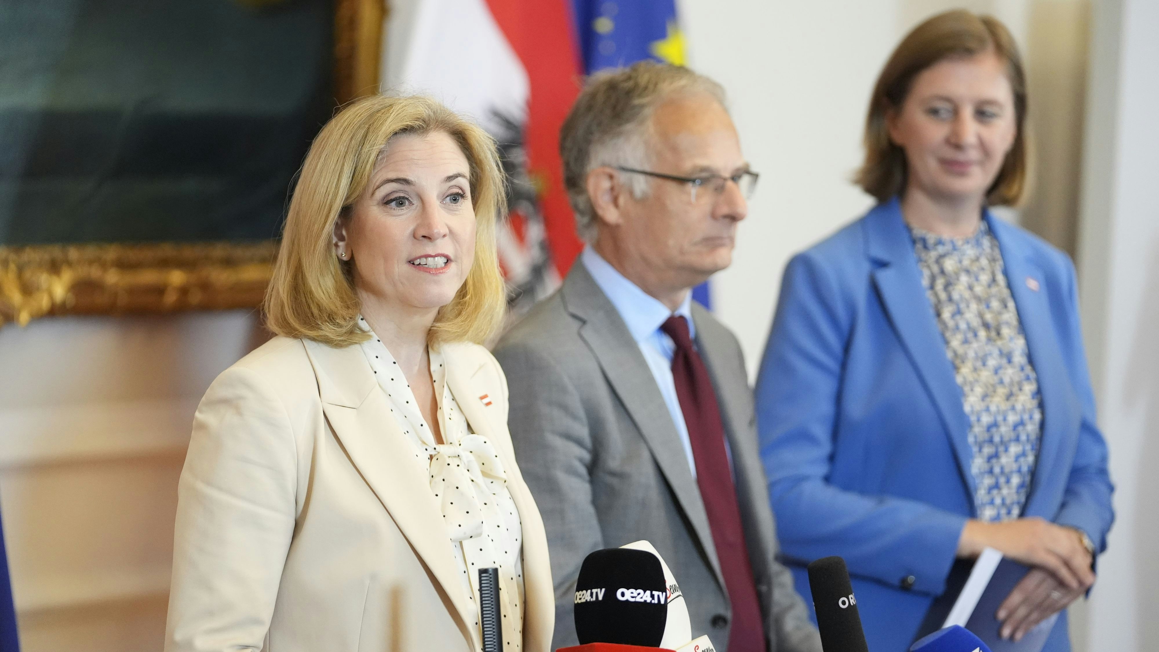 Regierungstrio zum Lichtblick in der Wirtschaft: Meinl-Reisinger, Marterbauer, Eibinger-Miedl