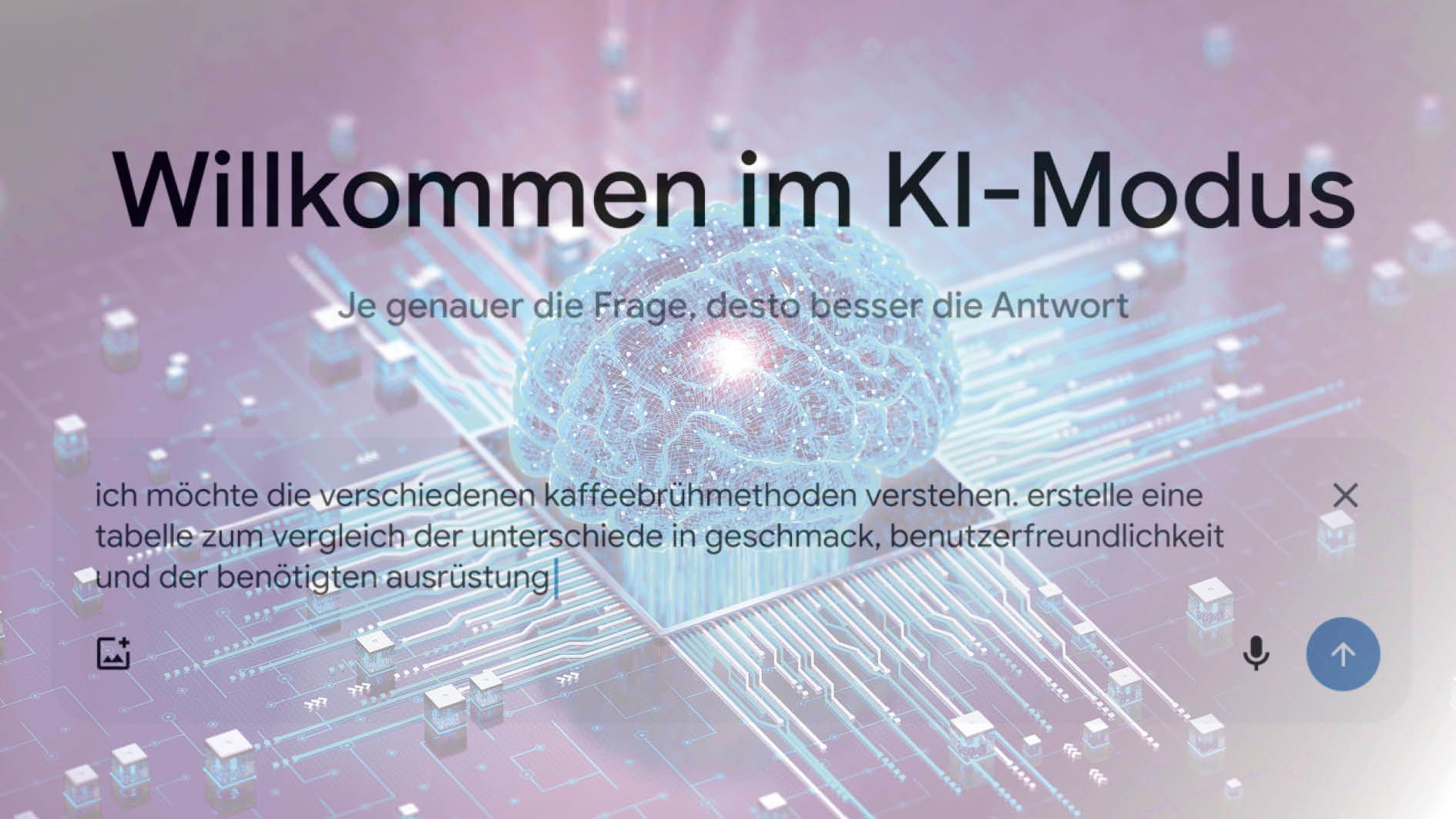 Google-Neuerung: Künftig kann man auch im KI-Modus nach Infos suchen.