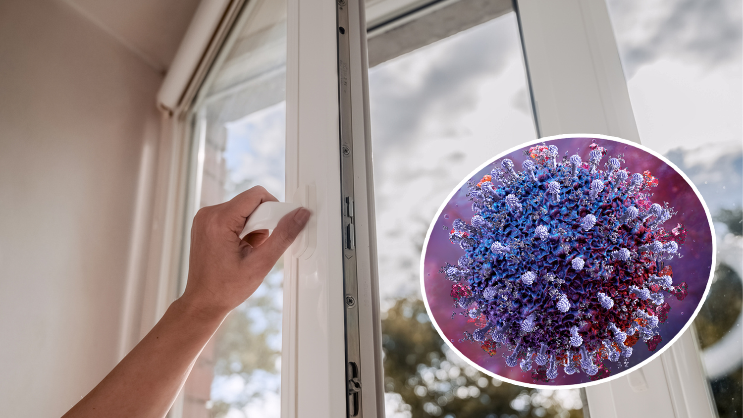 Durch die warme Heizungsluft halten sich die Aerosolpartikel länger in der Luft. Lüften hilft.