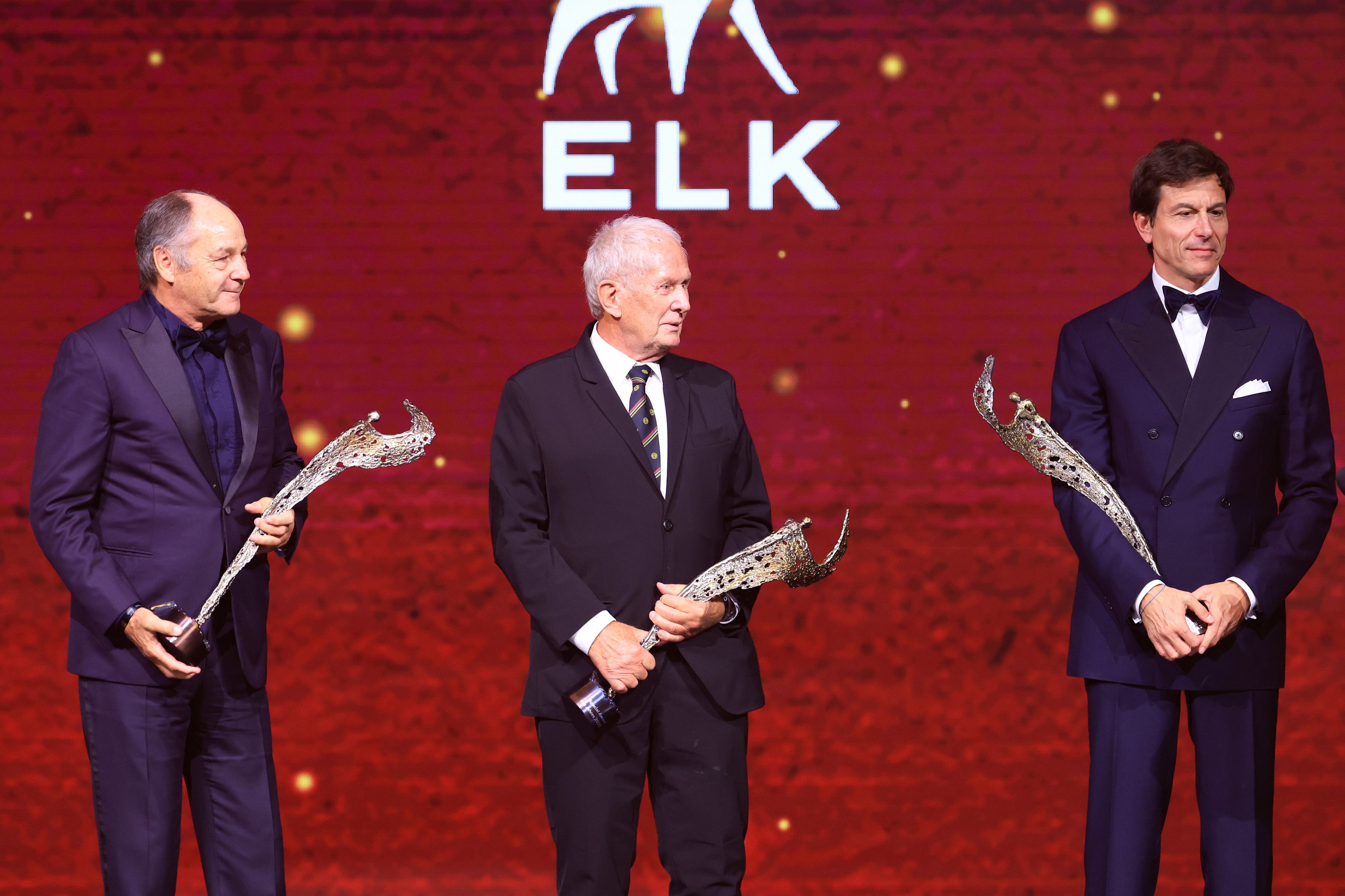 Gerhard Berger, Helmut Marko und Toto Wolff.