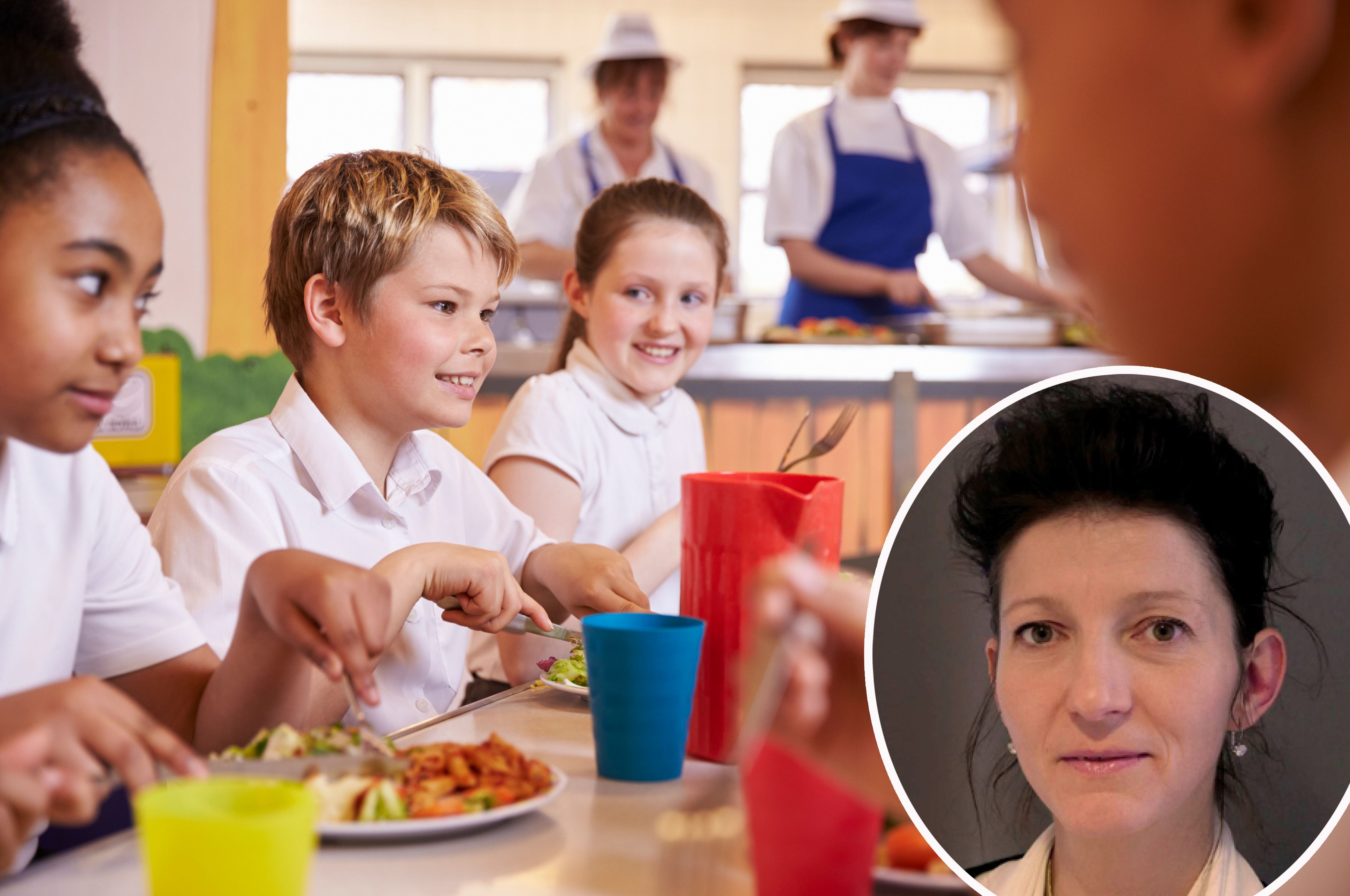 In Österreichs Schulen wird immer öfter auf Schweinefleisch verzichtet – Elternvertreterin Evelyn Kometter (kl. Bild) warnt vor einem Verlust der Esskultur.