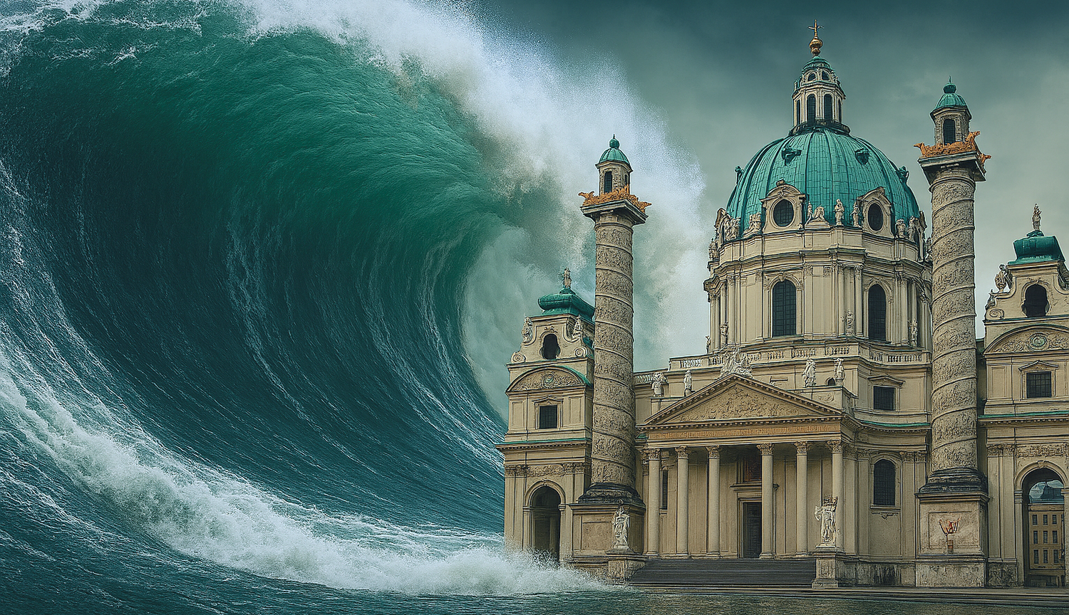 Heute.at - Rekordwellen – fast so hoch wie die Karlskirche