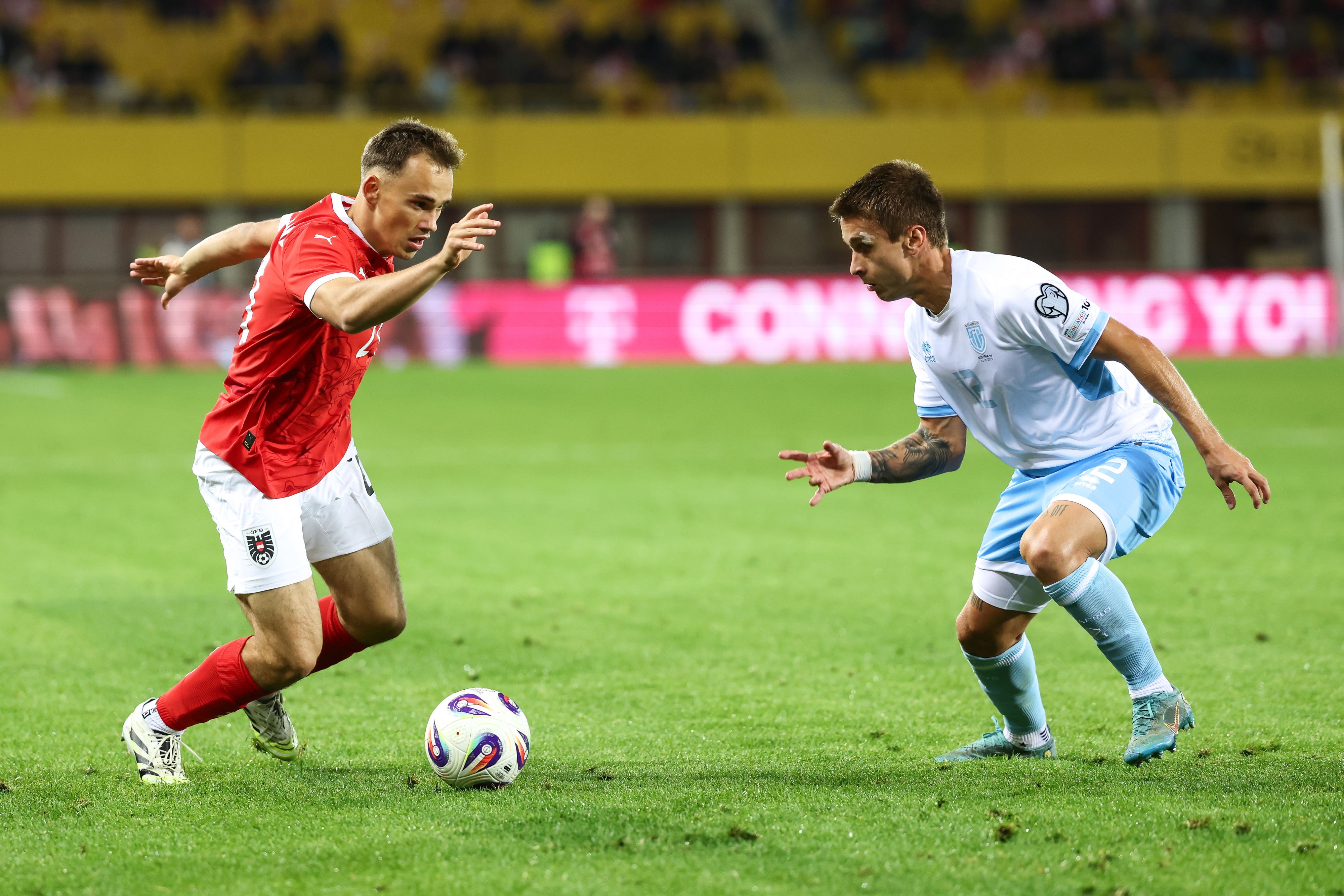 ÖFB-Youngster Nikolaus Wurmbrand zeigte gegen San Marino eine starke Leistung.