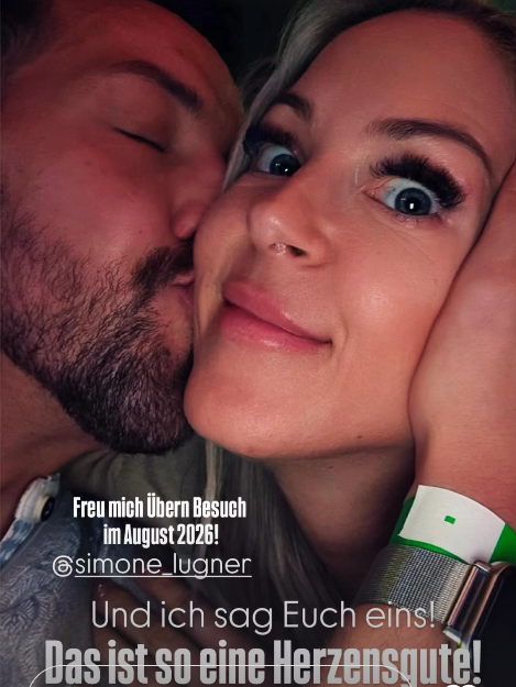 Bussi vom Jungbauern für Simone Lugner