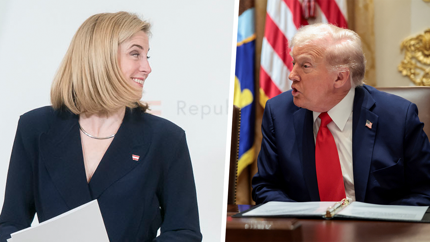 AUßenministerin Beate Meinl-Reisinger bedankt sich bei Trump.