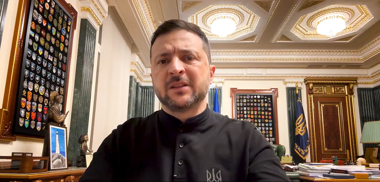 Wolodymyr Selenskyj in seiner täglichen Videobotschaft vom 8. Oktober 2025.