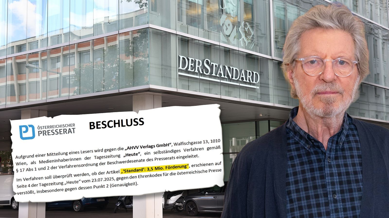 Heute.at - Steuergeld-Millionen für Standard: Post vom Presserat