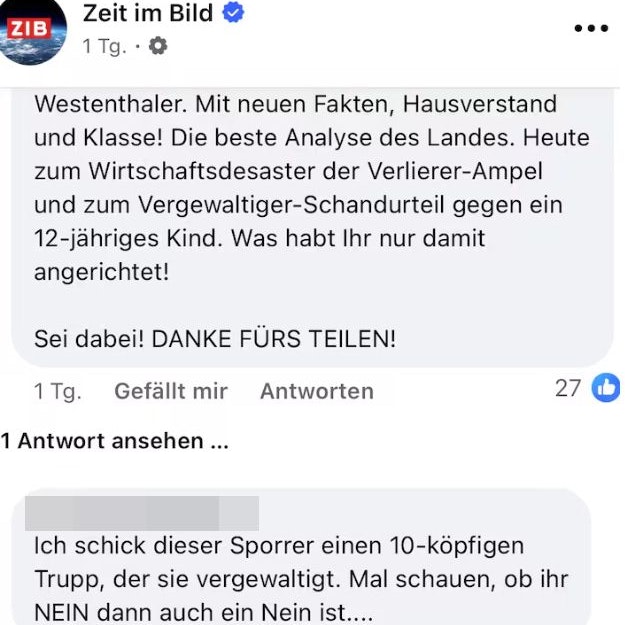 Der Gastronom veröffentlichte das Posting auf einer Facebook-Seite.