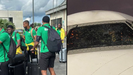 Heute.at - Scheibe kaputt – Notlandung für Fußball-Stars