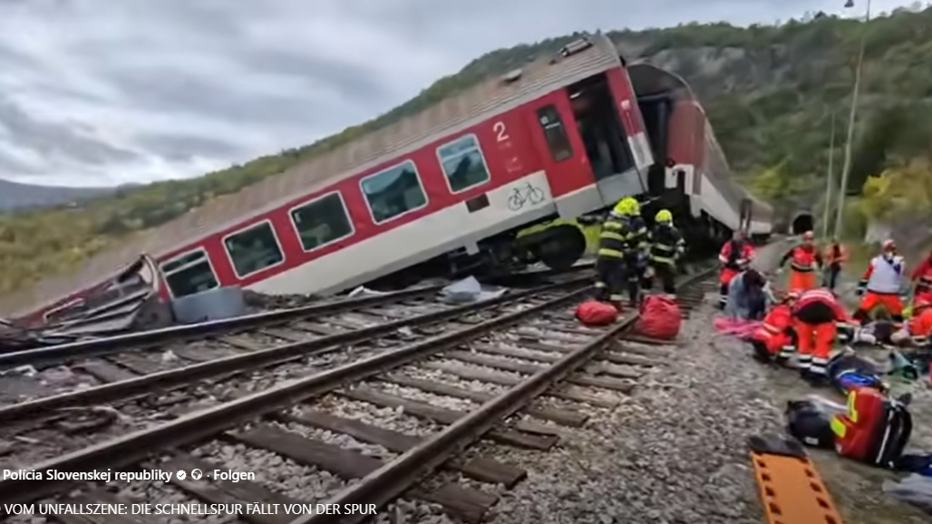 Heute.at - 100 Verletzte bei schwerem Zugunglück in der Slowakei