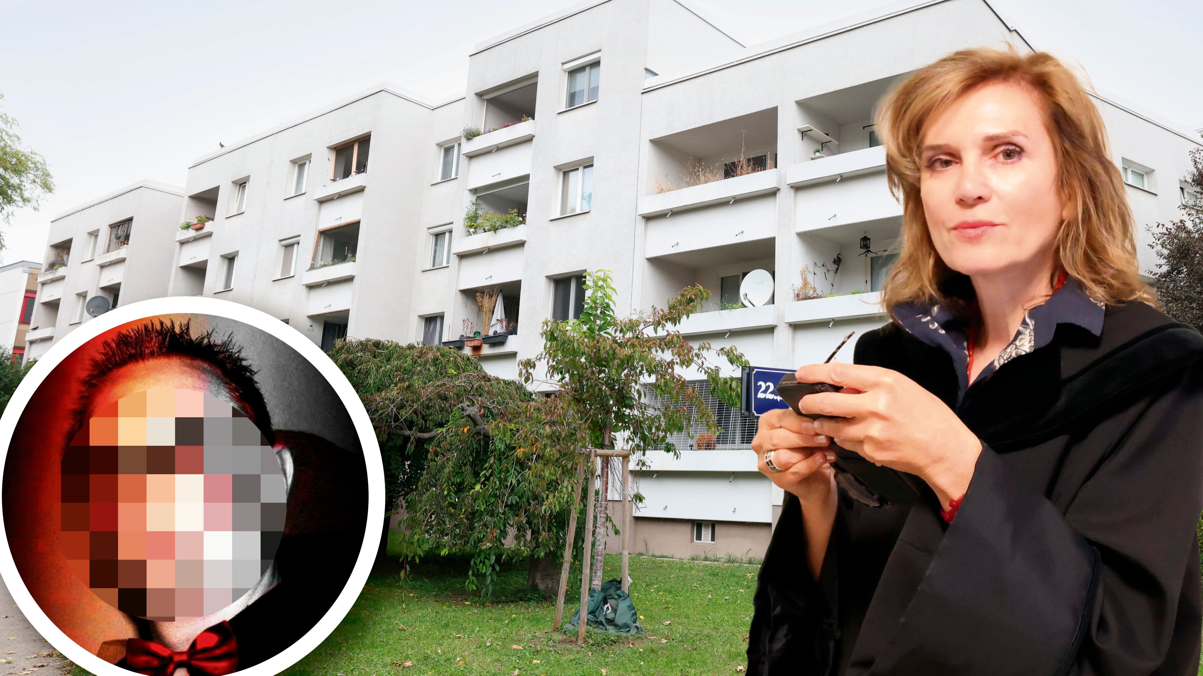 Die Top-Anwältin Astrid Wagner vertritt den Verdächtigen. Er soll im Josef-Bohmann-Hof in Wien-Donaustadt einen tödlichen Schuss auf seinen Nachbarn (33) abgegeben haben.