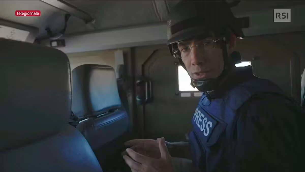 RSI-Journalist Emiliano Bos konnte als einer der ersten Journalisten mit der Bevölkerung Gazas sprechen.