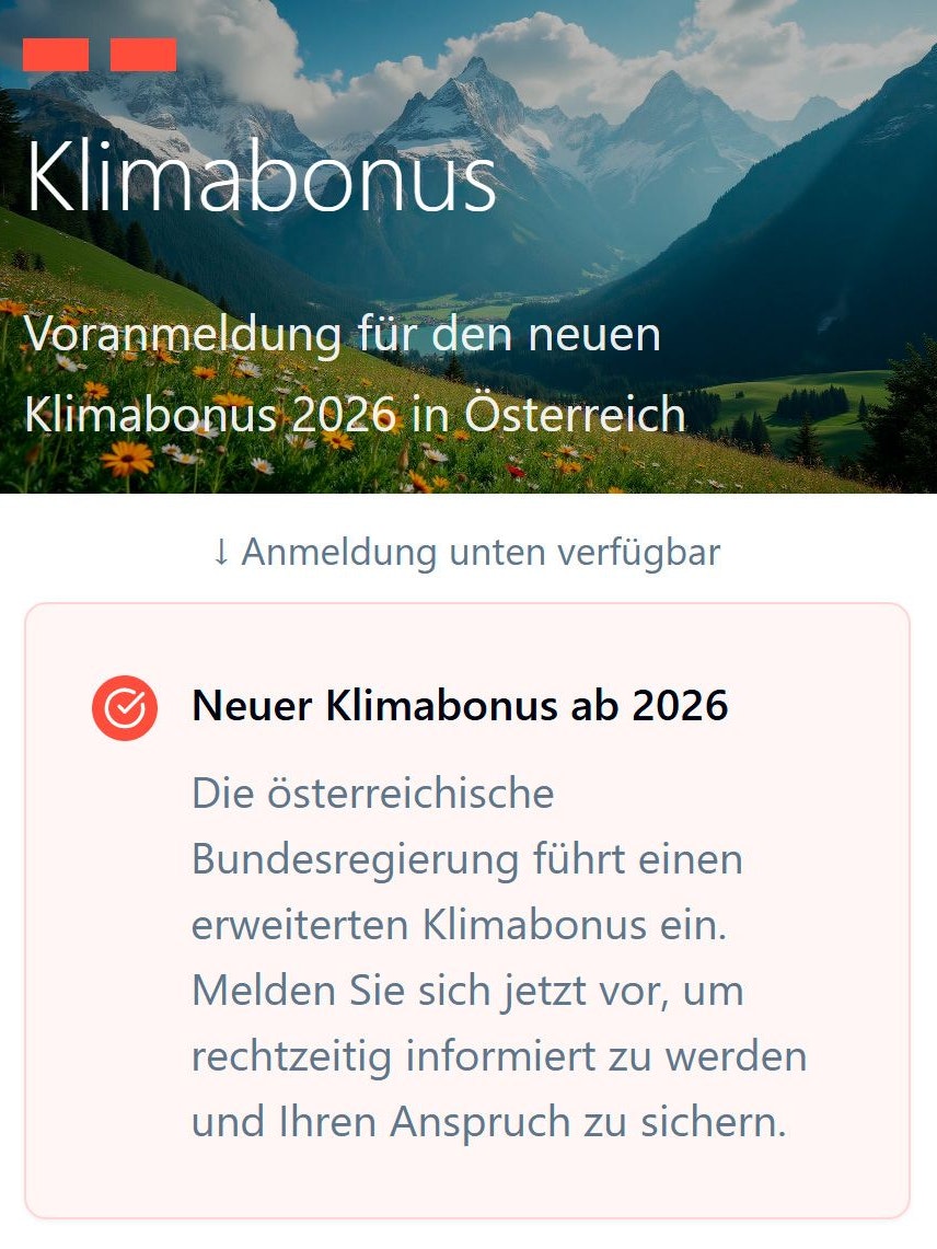 Achtung! So sieht die Fake-Site der Klimabonus-Betrüger aus.