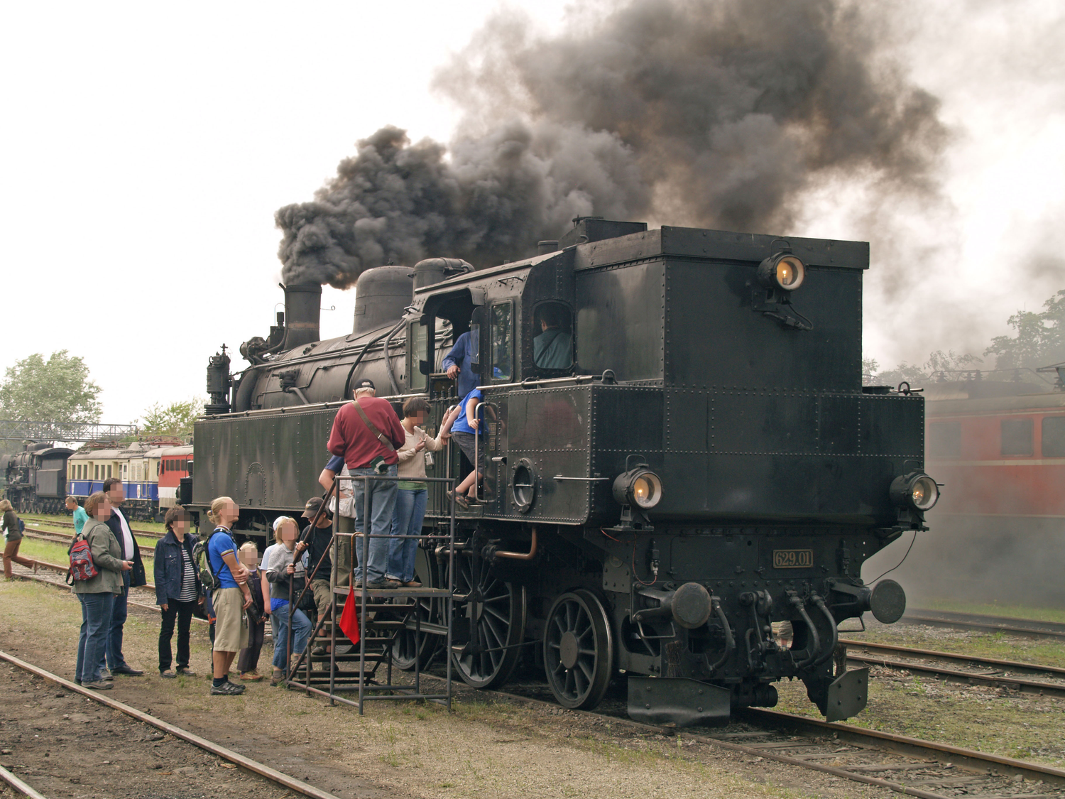 Eine der Dampflokomotiven im Eisenbahnmuseum Strasshof – auch hier fuhr der Verdächtige.