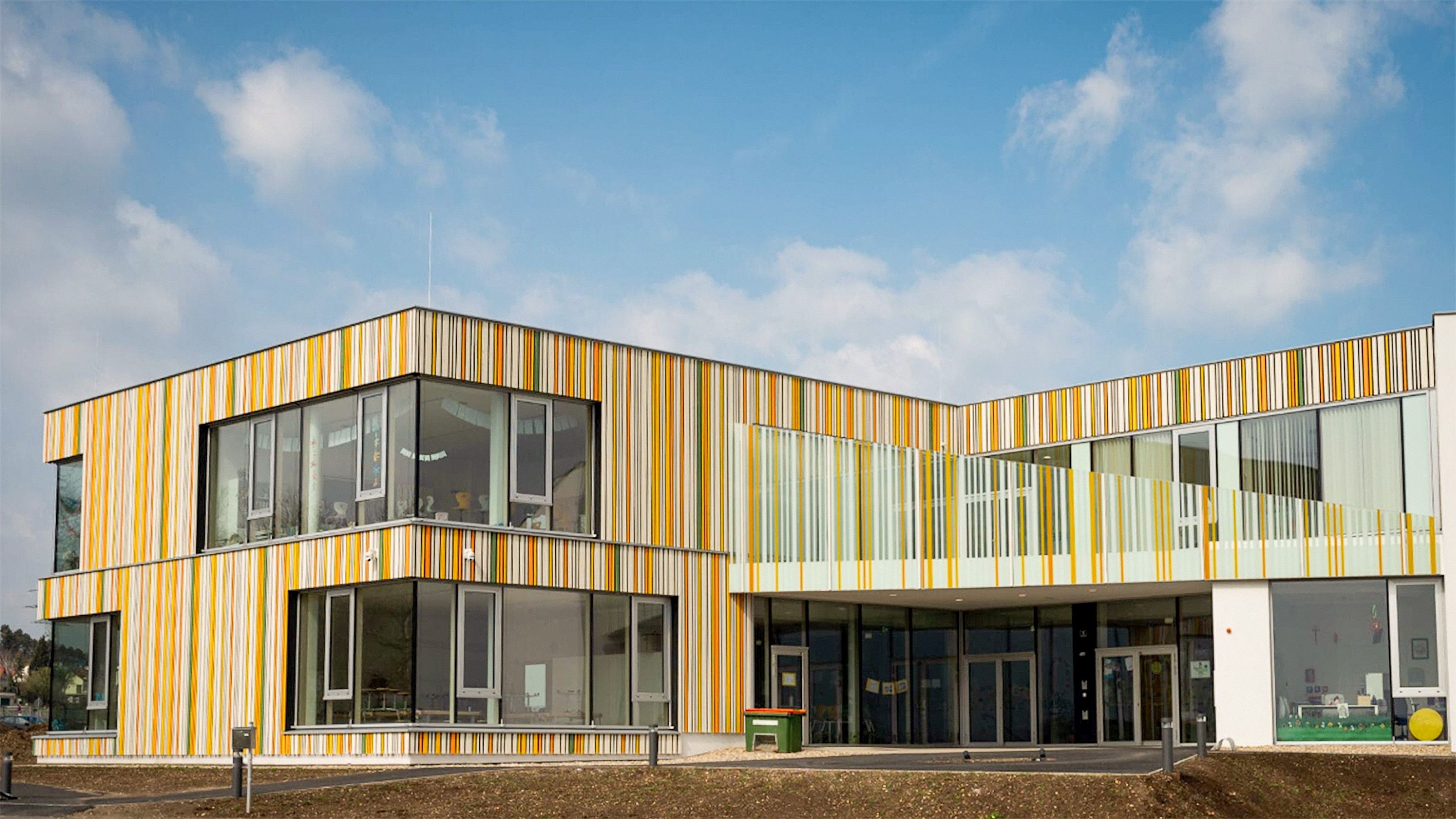 Der Neubau der Volksschule Hagenbrunn.