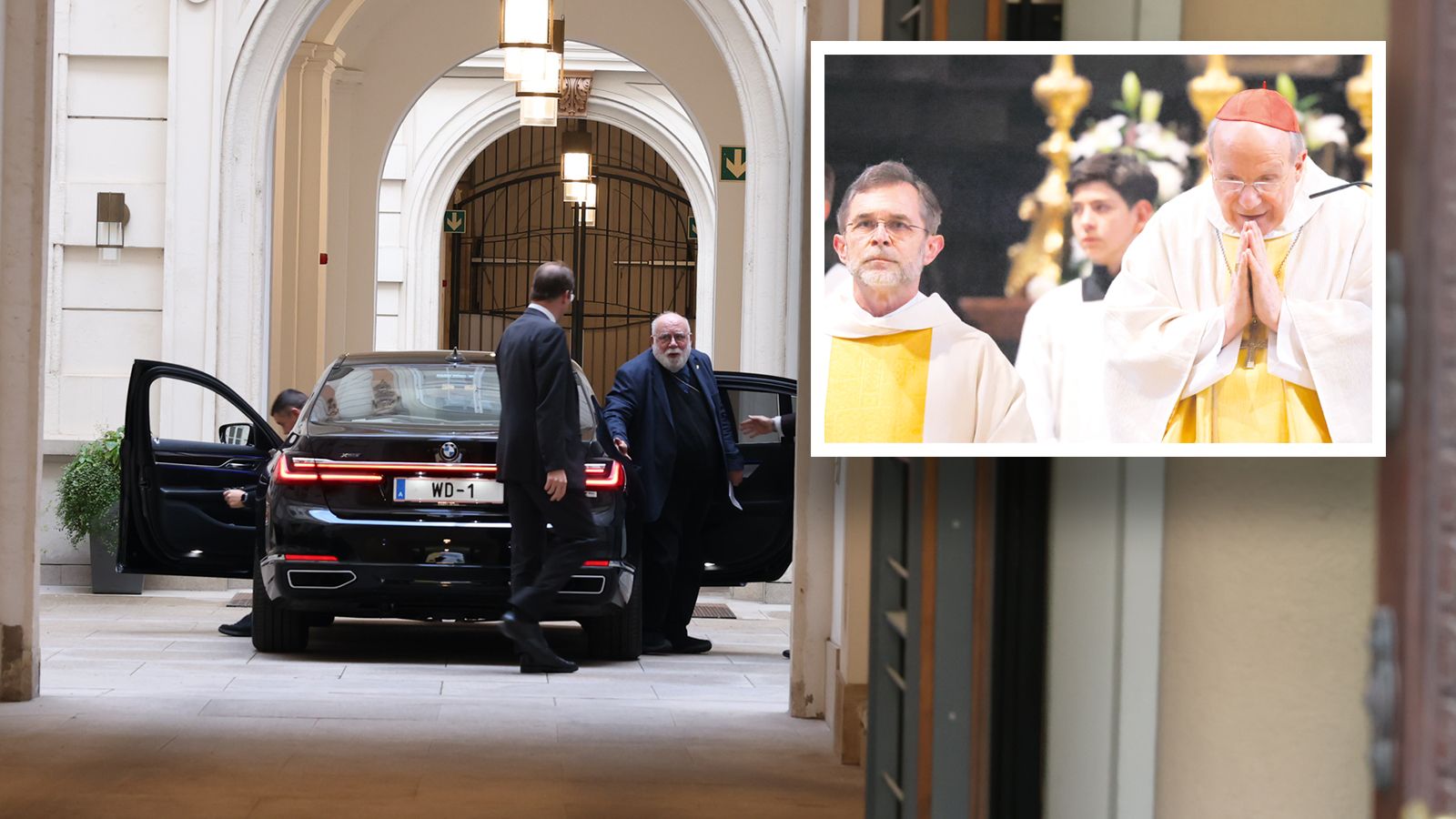 Um 16.28 Uhr kam der Nuntius im Außenministerium an, überbrachte die Nachricht des Papstes. Er wurde von General Marschik begrüßt.