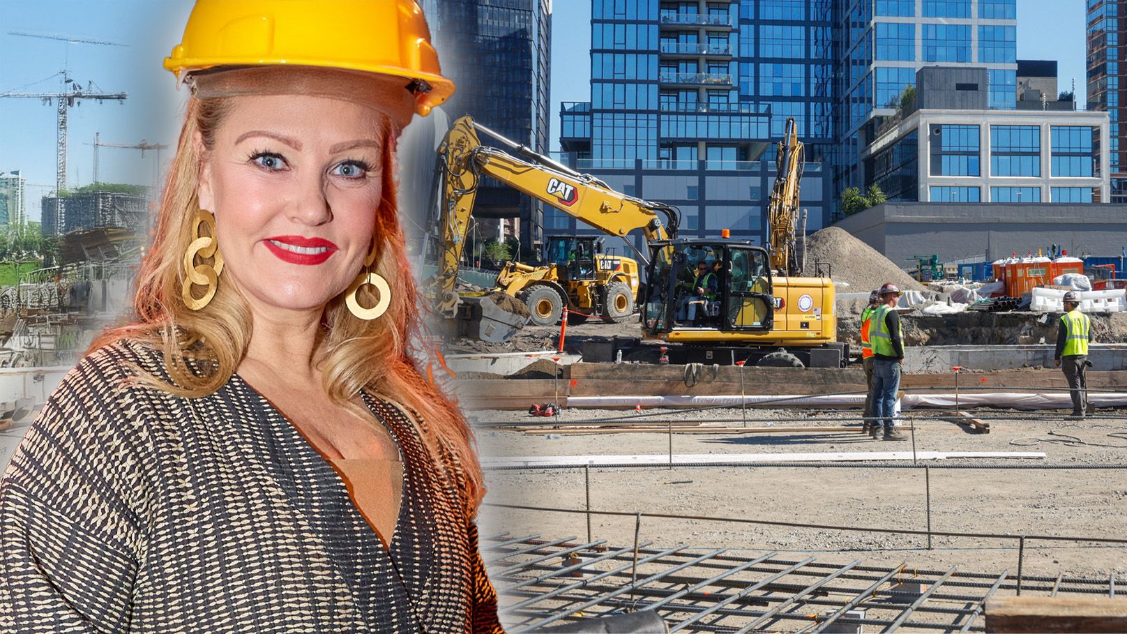 Könnte Ex-ORF-Star Verena Scheitz auch am Bau Karriere machen?