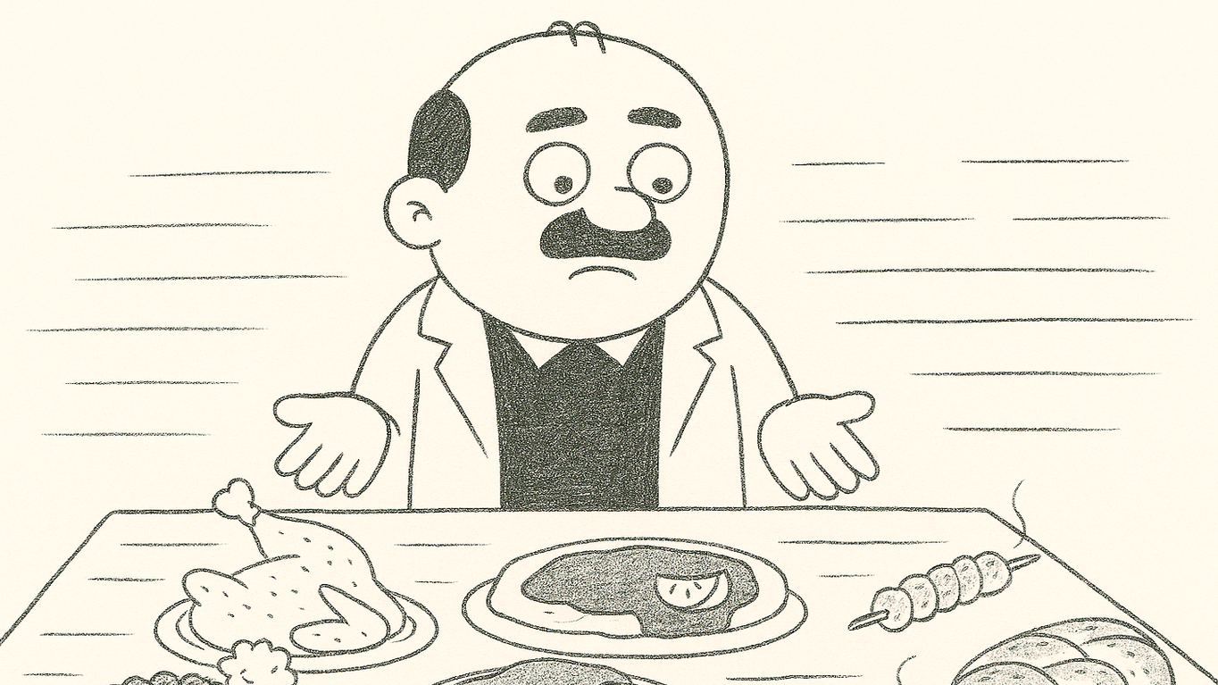 Qual der Wahl: Was soll der arme Herlicek heute essen?